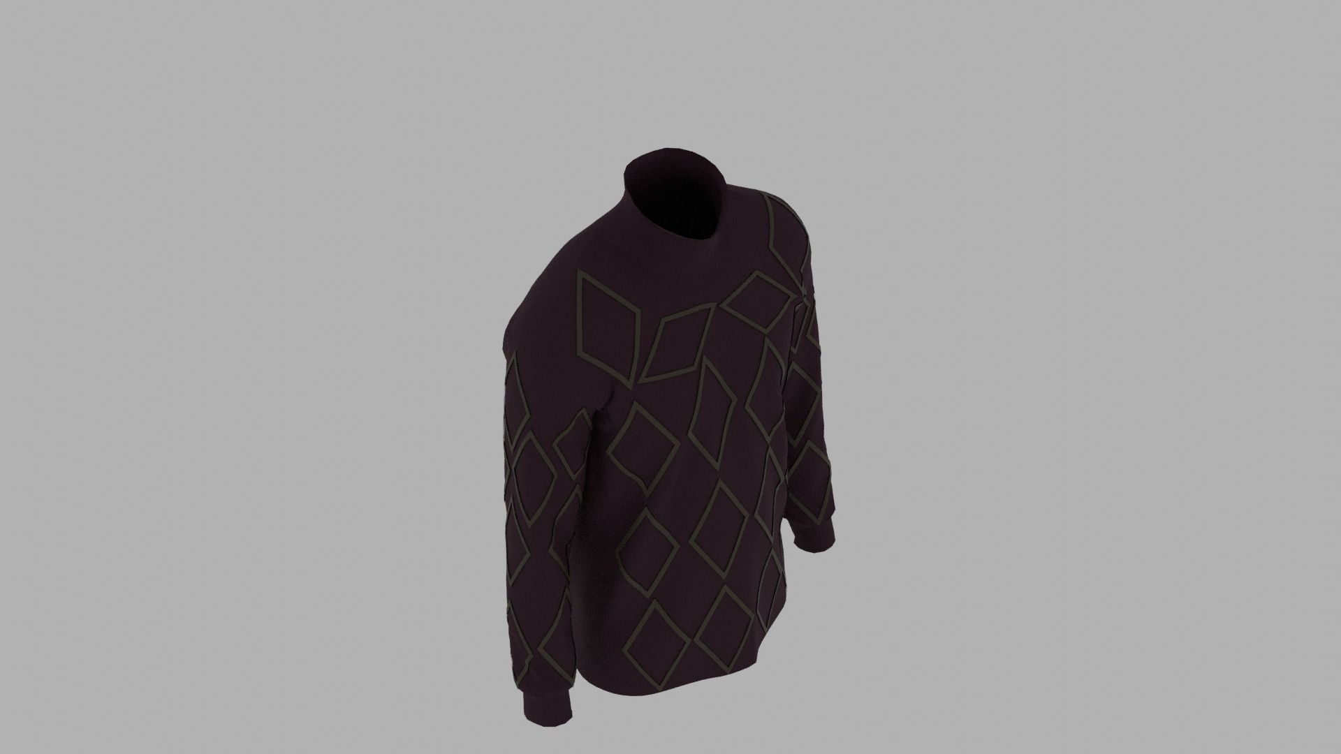 Sweater mannequin wearing Low-poly 3D model_7