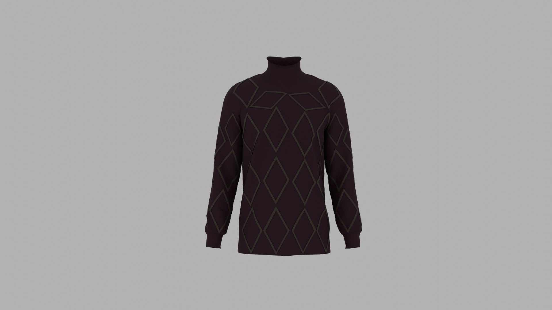 Sweater mannequin wearing Low-poly 3D model_1