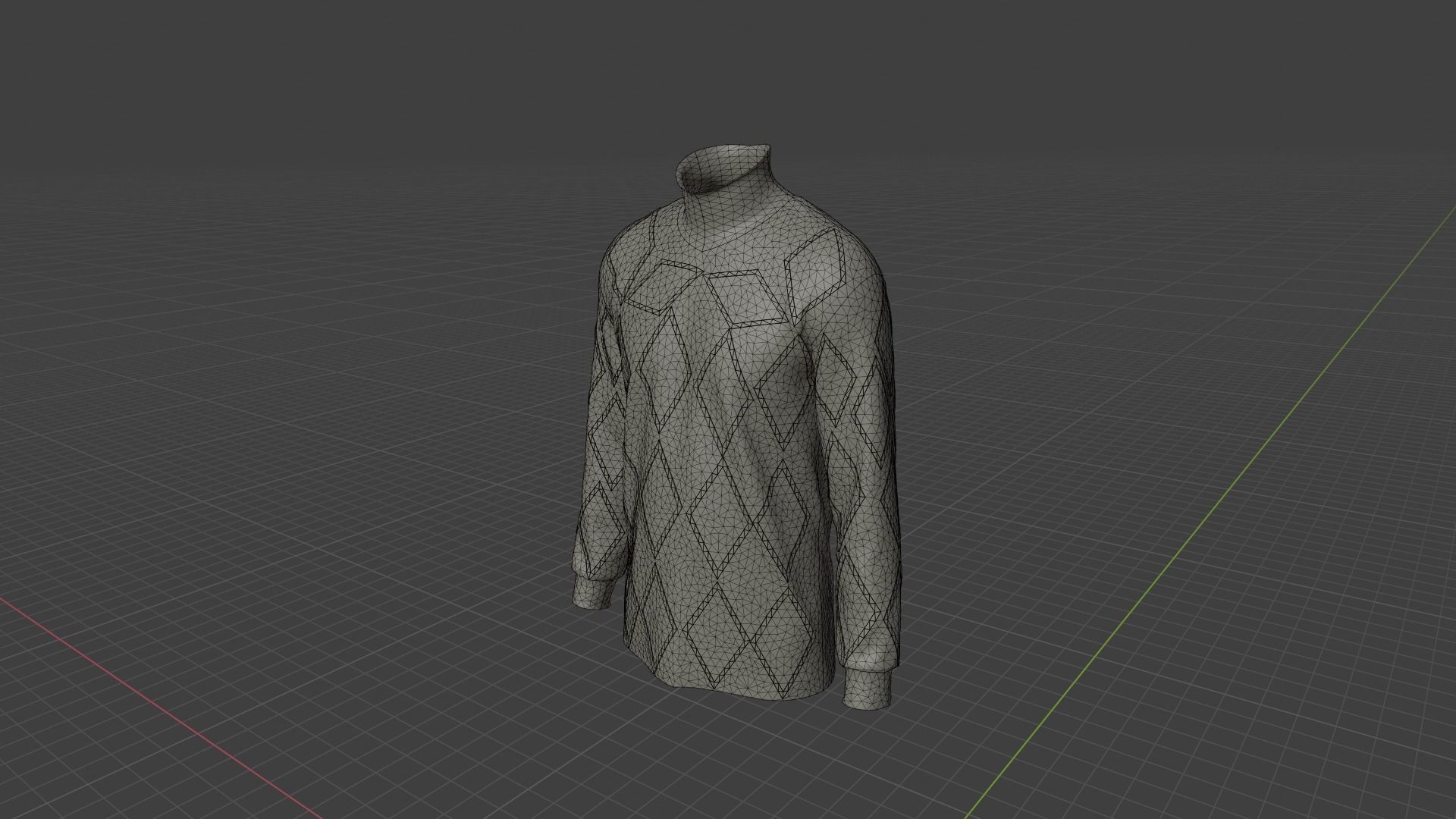 Sweater mannequin wearing Low-poly 3D model_9