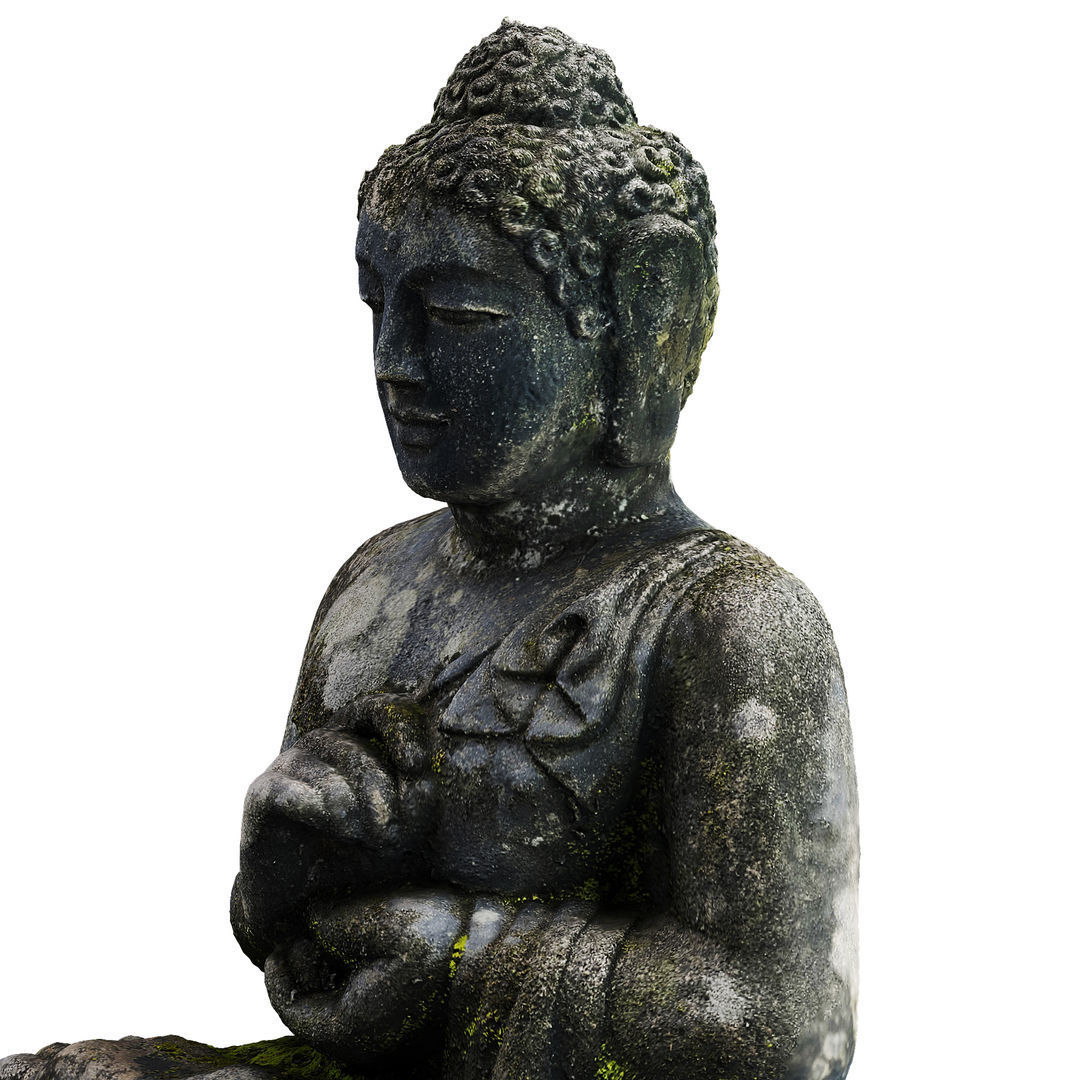 Budda Statue Outdoor 3D model_4