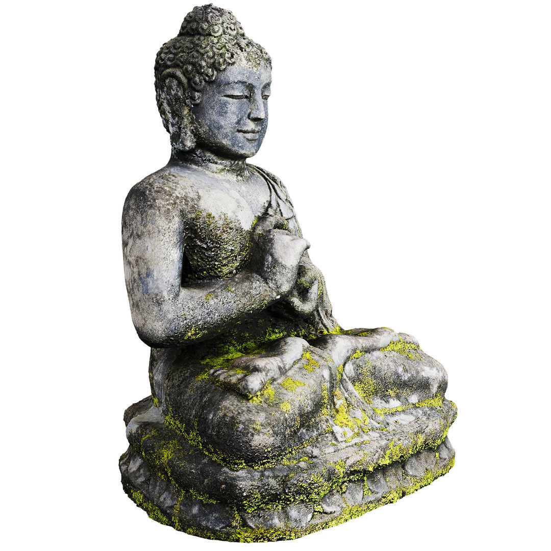 Budda Statue Outdoor 3D model_1