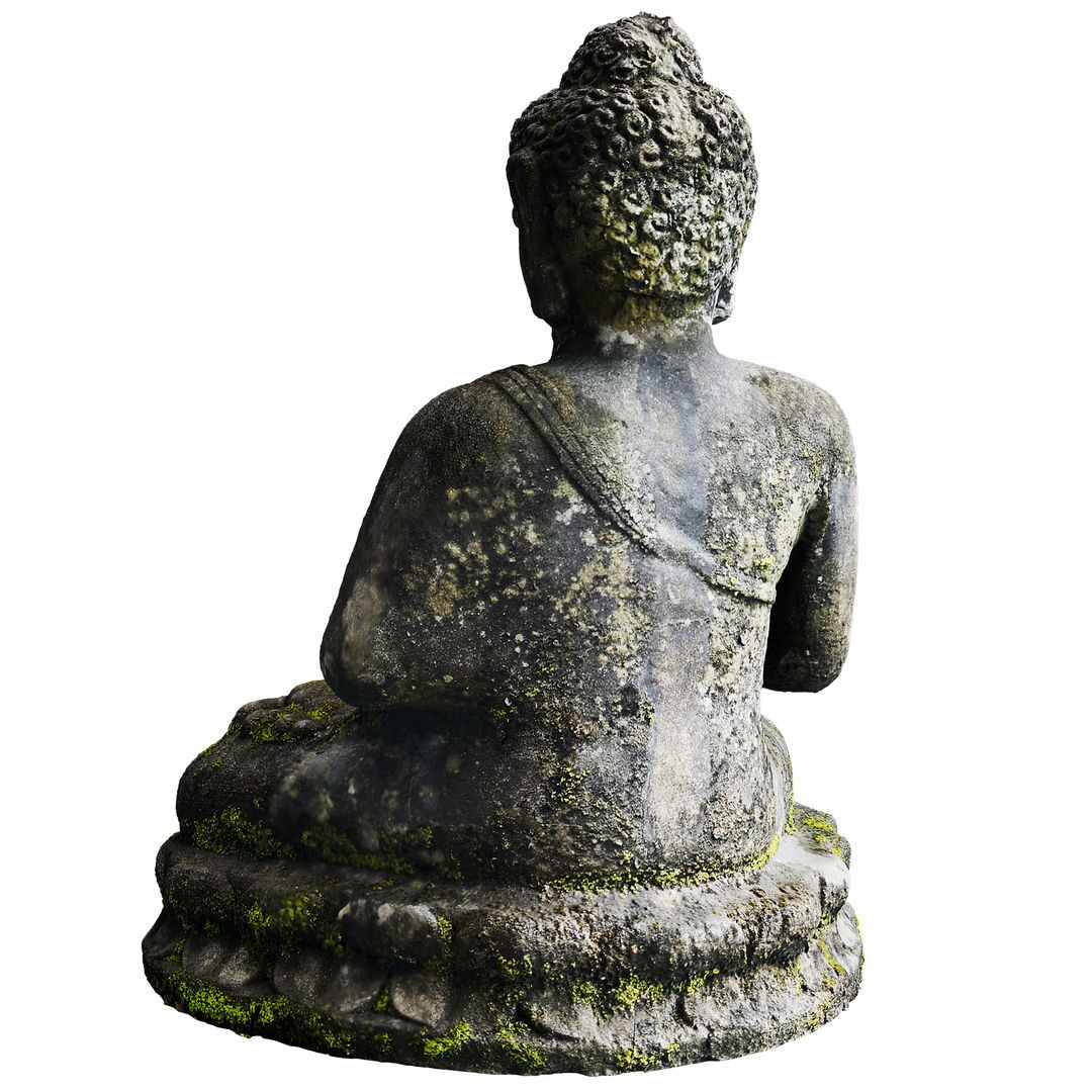 Budda Statue Outdoor 3D model_2