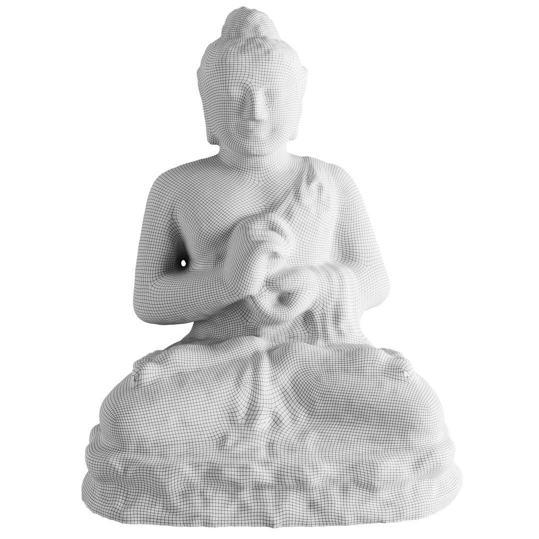 Budda Statue Outdoor 3D model_5