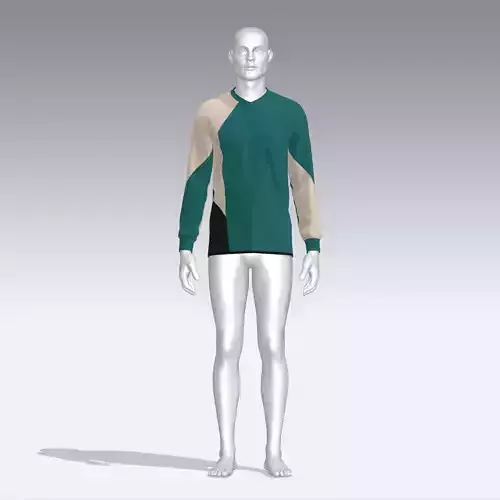 Sweater mannequin wearing long sleeved shirt