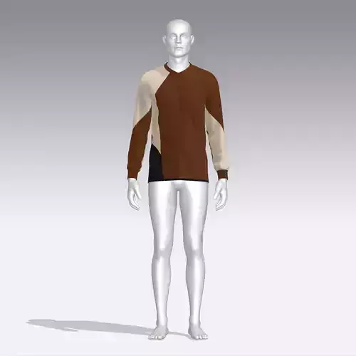 Sweater male mannequin wearing long sleeved shirt