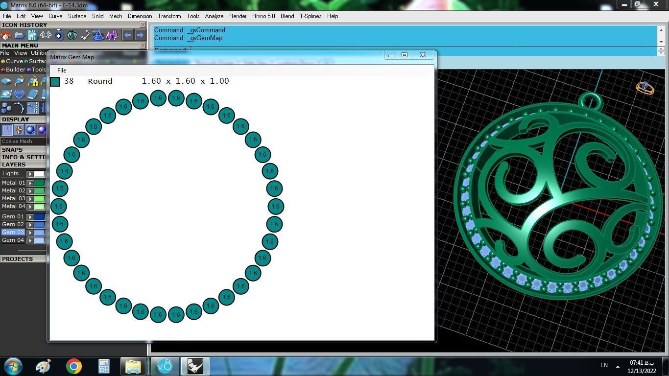 Wavy Pendant 3D print model_8