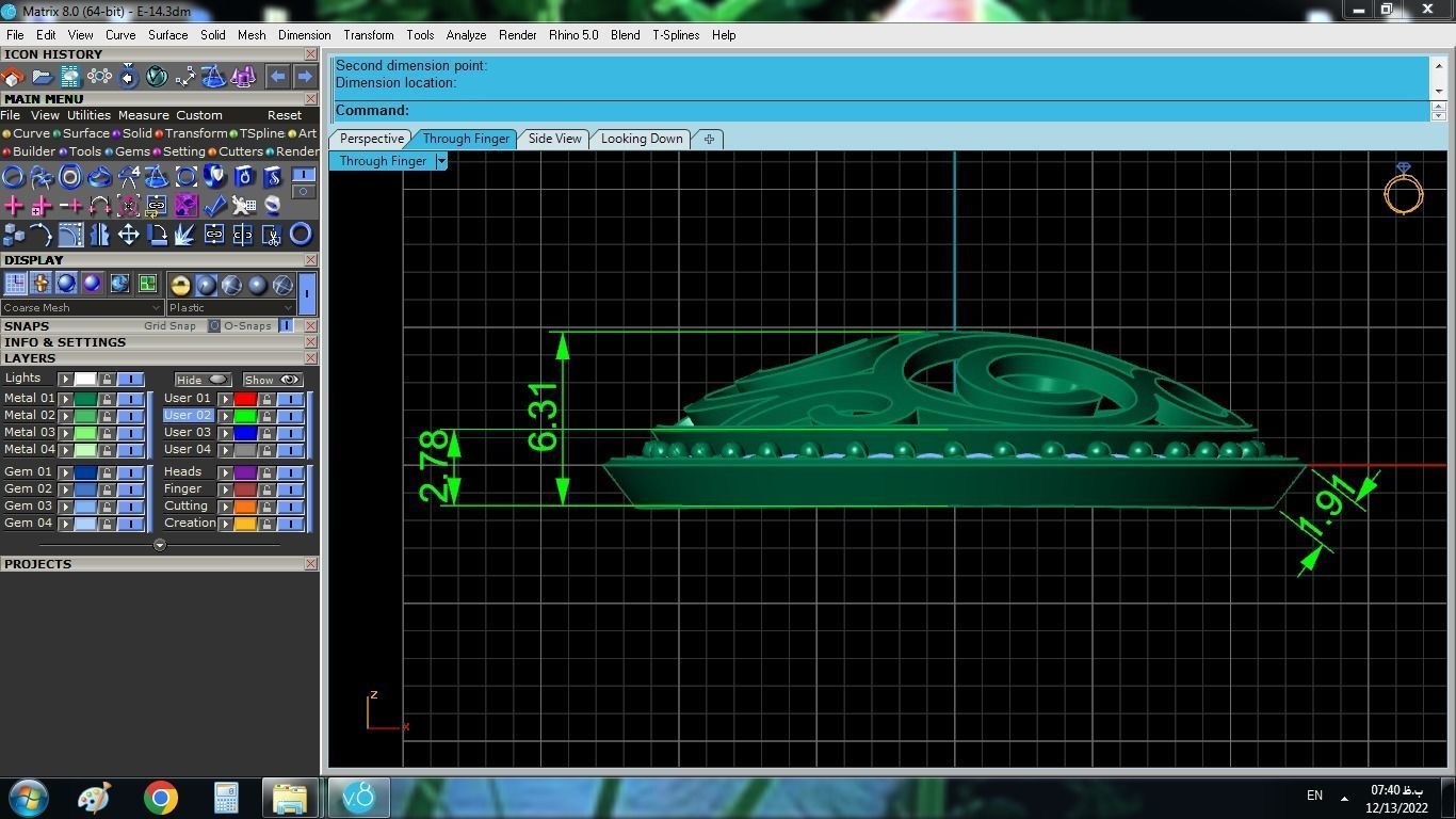 Wavy Pendant 3D print model_5