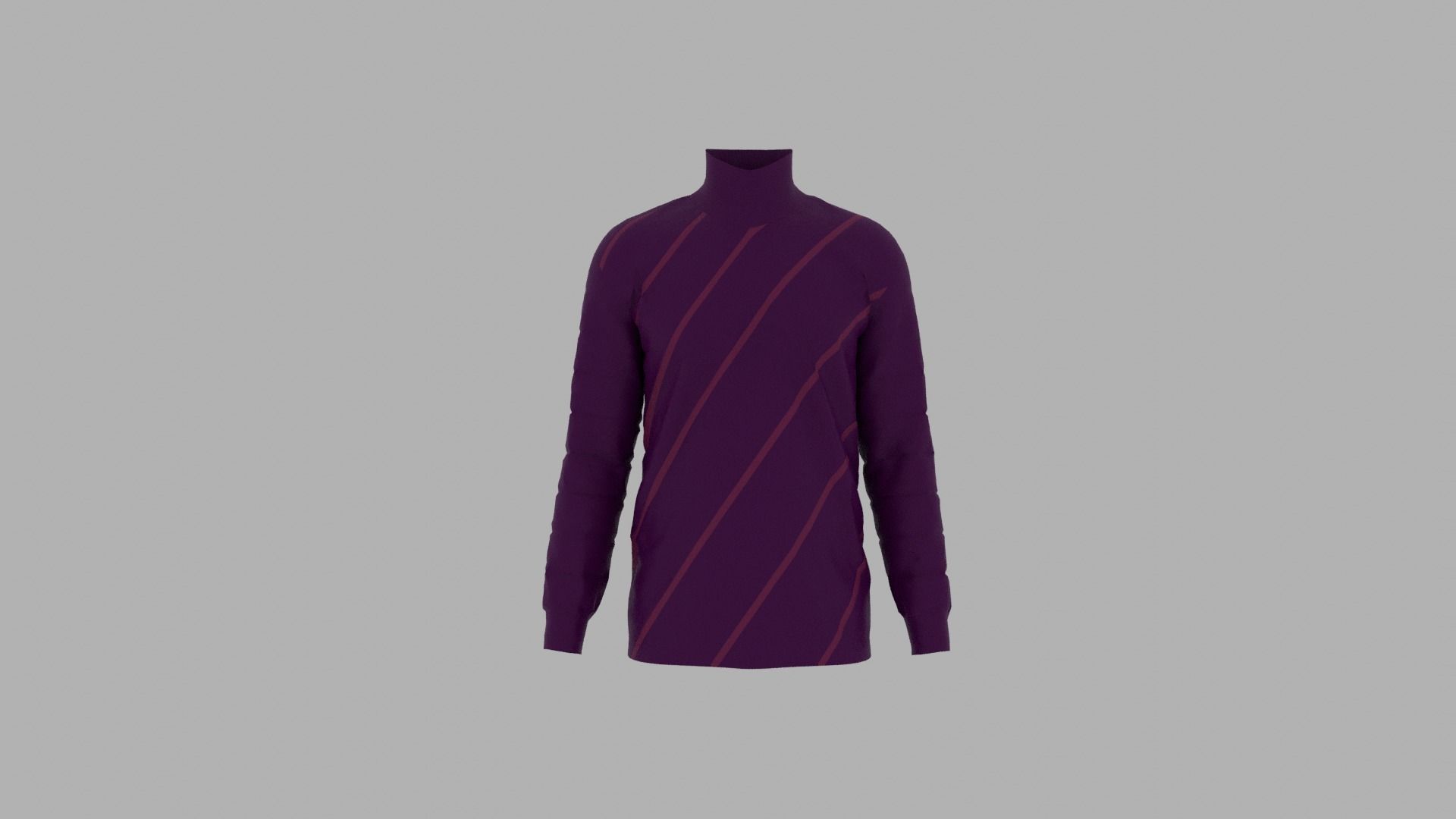 Sweater mannequin wearing turtleneck Low-poly 3D model_1