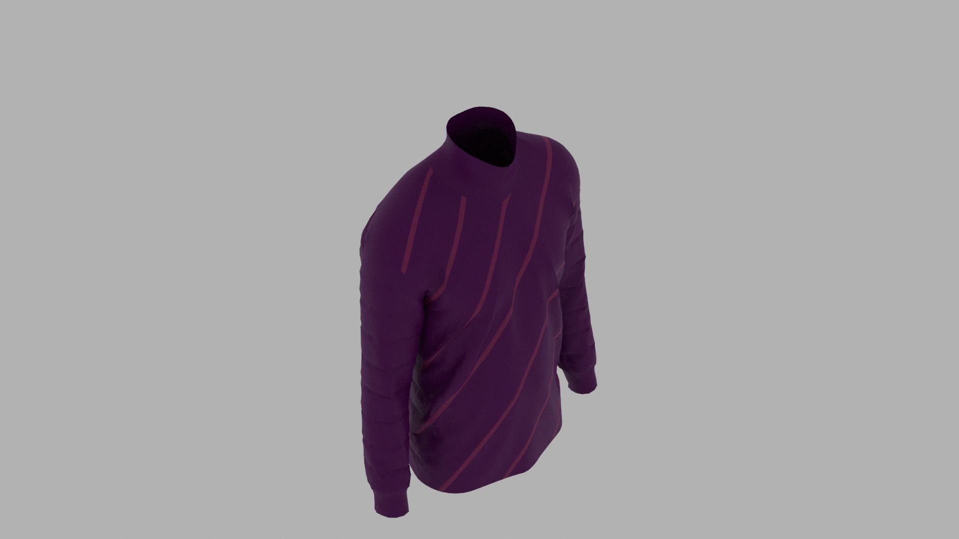 Sweater mannequin wearing turtleneck Low-poly 3D model_7