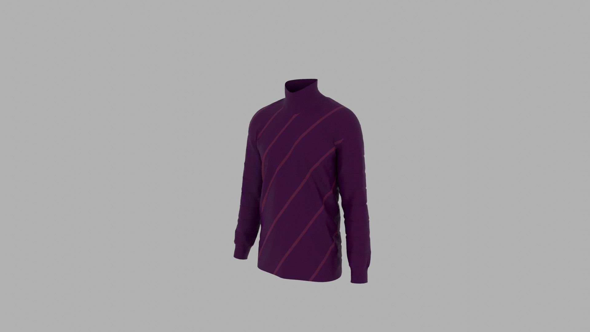 Sweater mannequin wearing turtleneck Low-poly 3D model_2