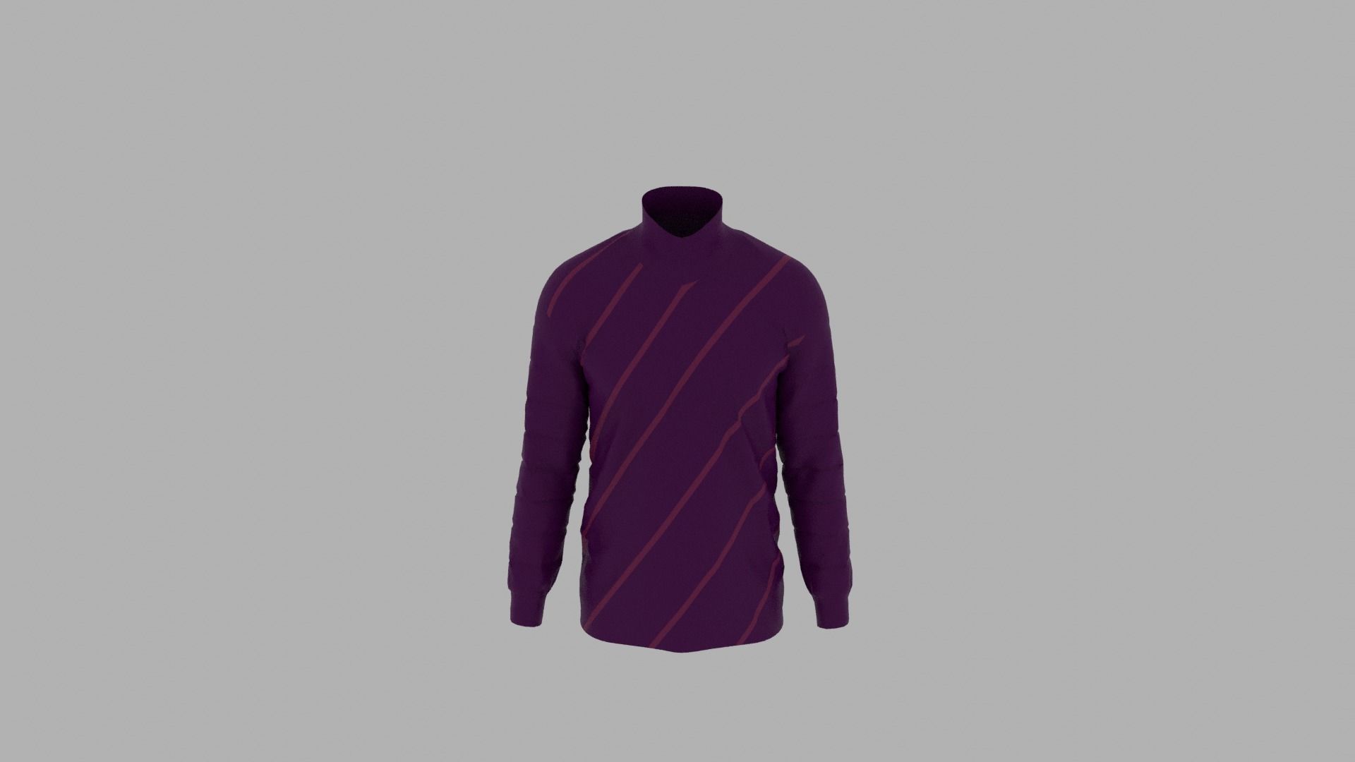 Sweater mannequin wearing turtleneck Low-poly 3D model_5