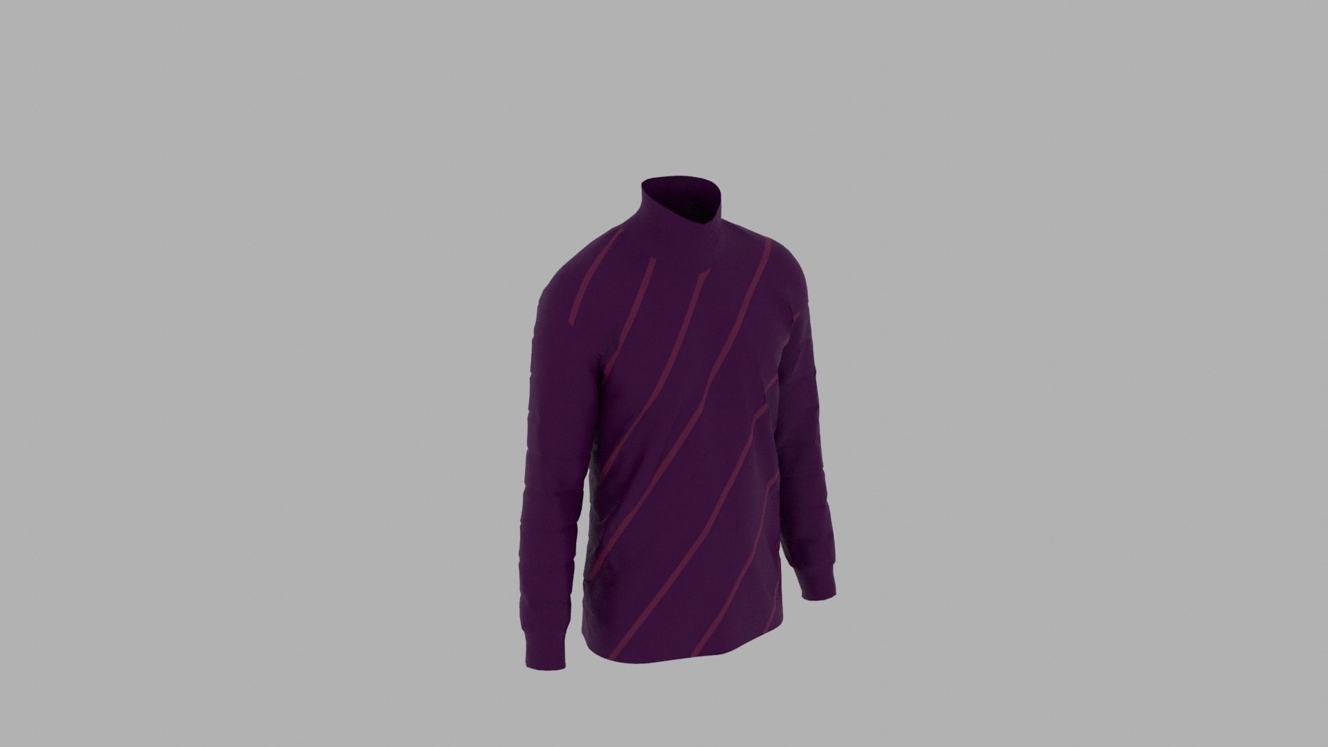 Sweater mannequin wearing turtleneck Low-poly 3D model_4