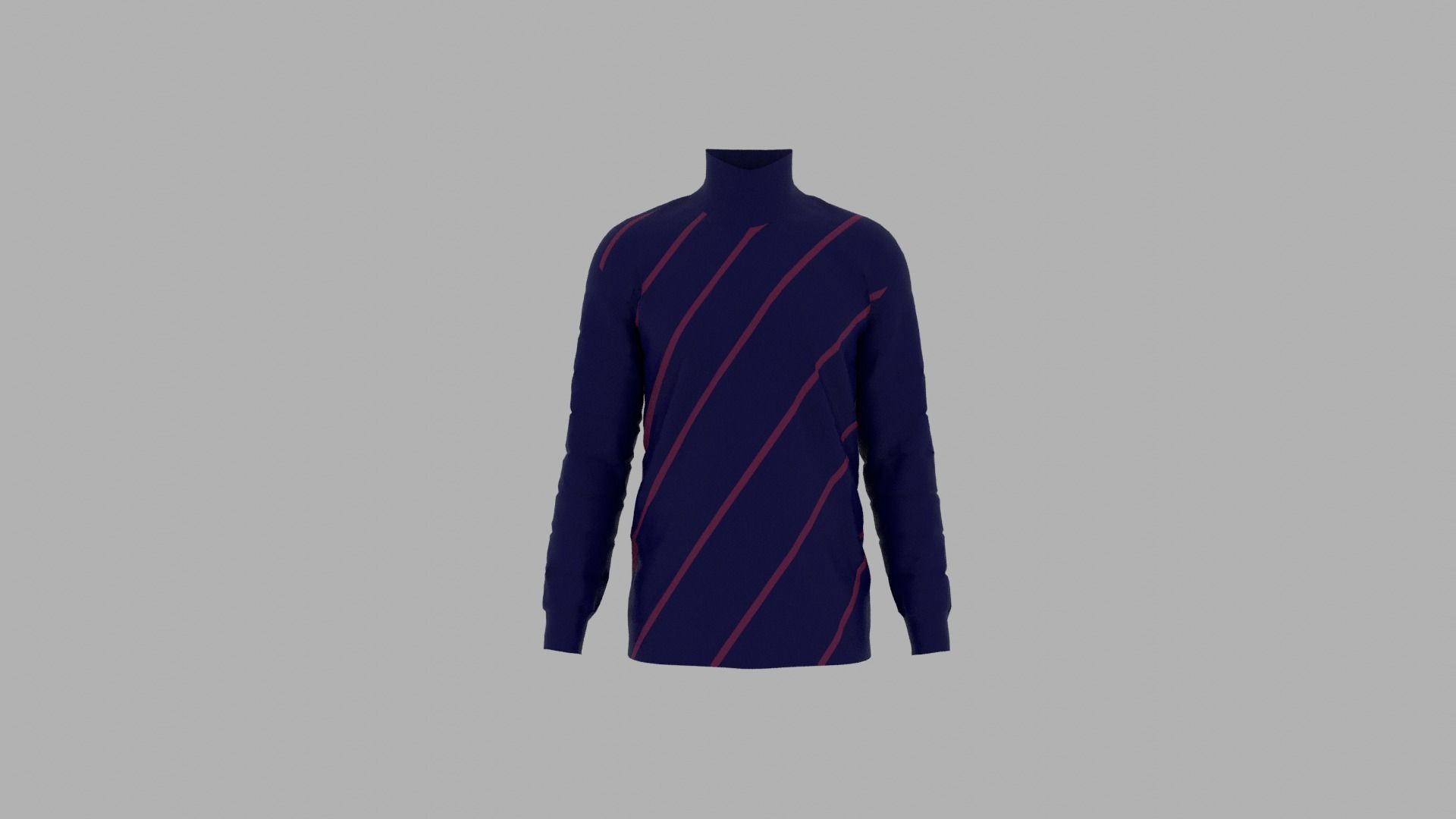 Sweater mannequin wearing turtleneck Low-poly 3D model_1