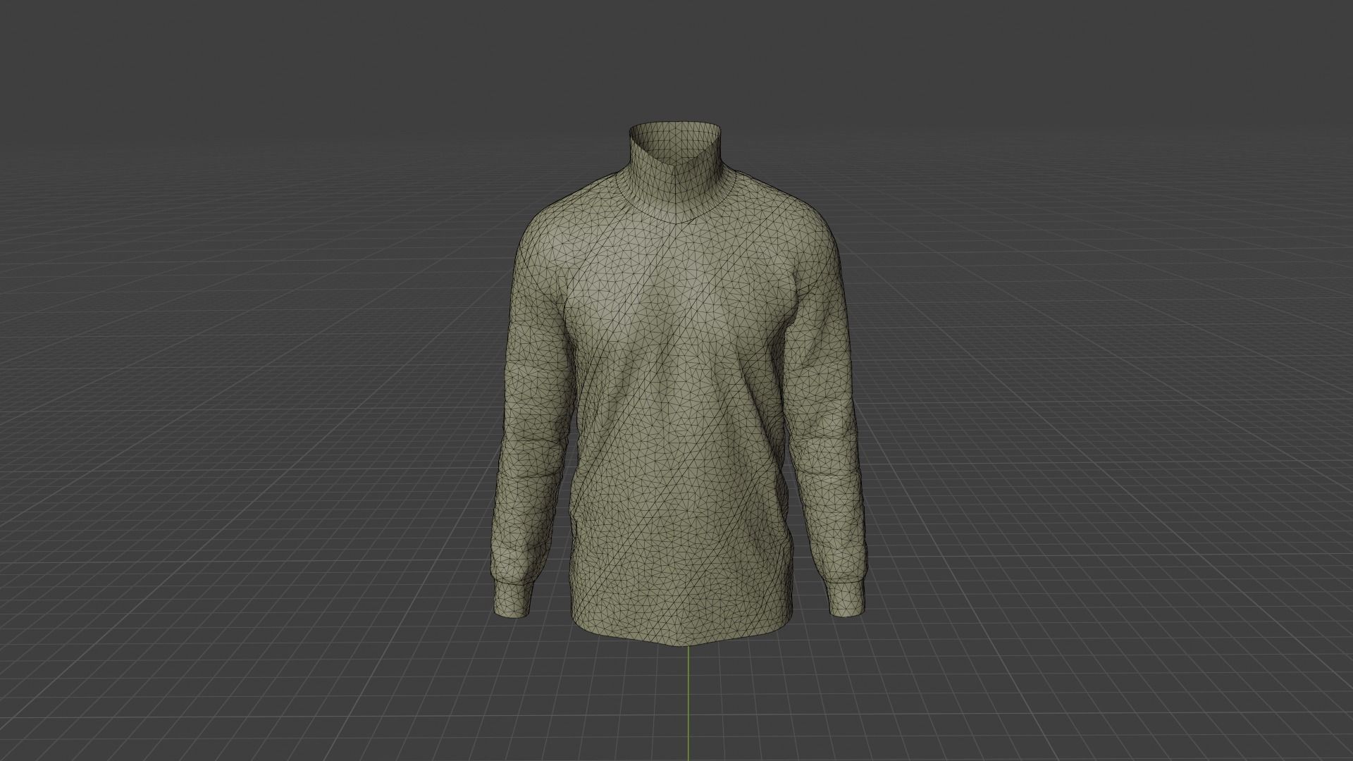Sweater mannequin wearing turtleneck Low-poly 3D model_8