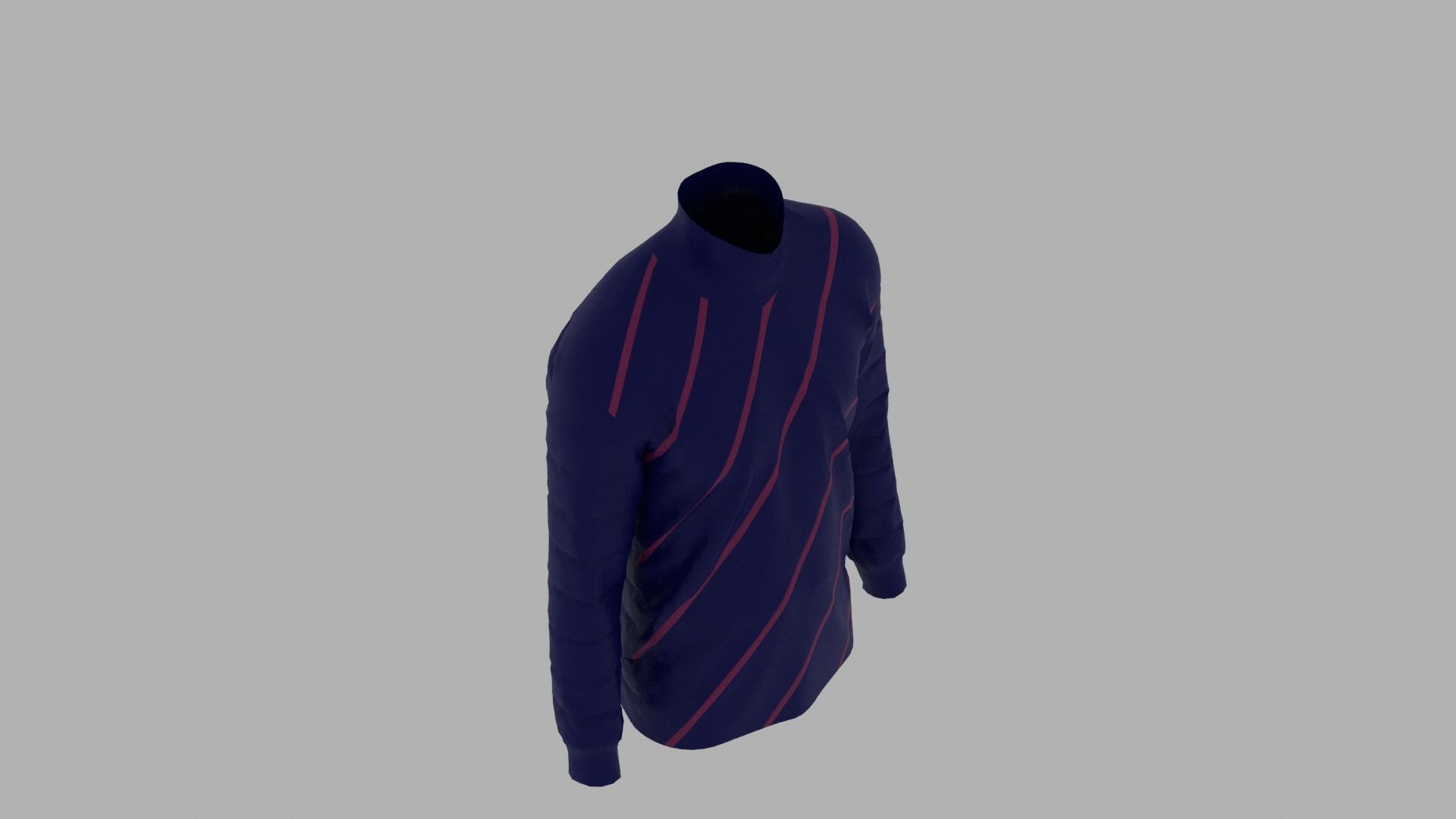 Sweater mannequin wearing turtleneck Low-poly 3D model_7