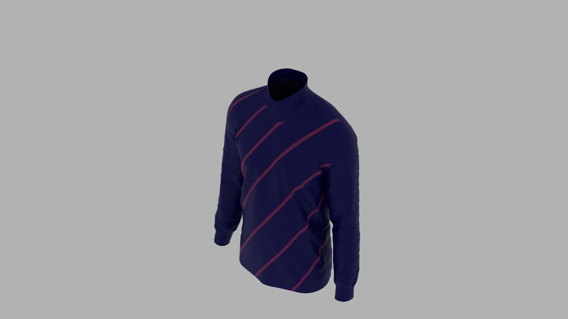 Sweater mannequin wearing turtleneck Low-poly 3D model_6