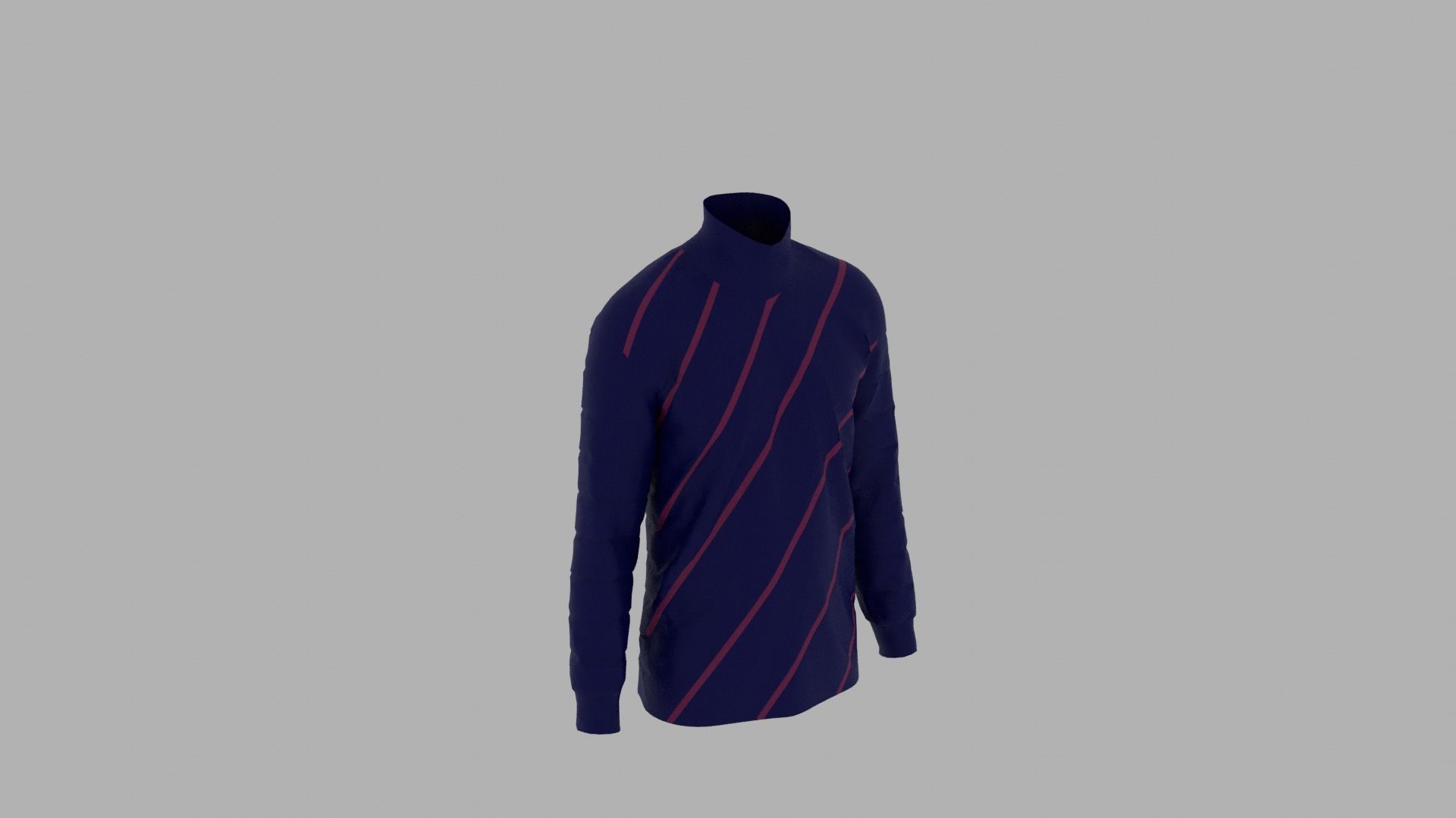 Sweater mannequin wearing turtleneck Low-poly 3D model_4