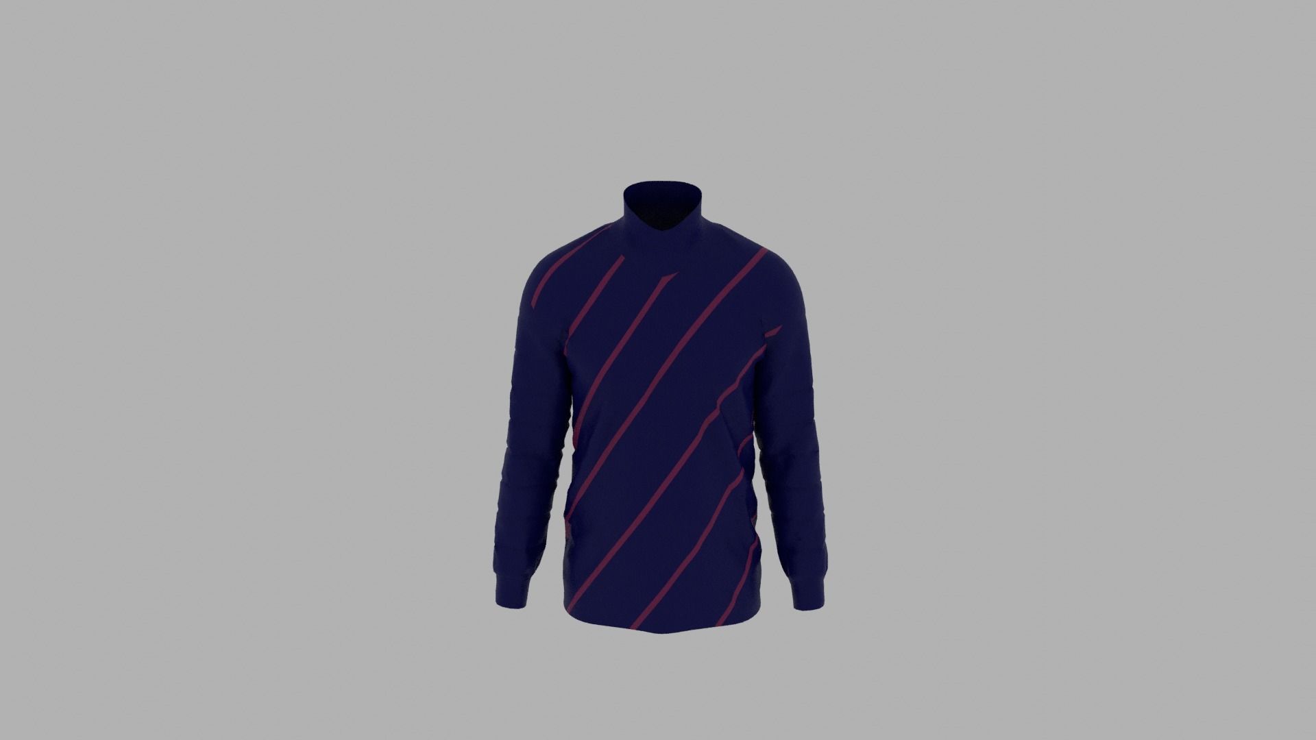Sweater mannequin wearing turtleneck Low-poly 3D model_5