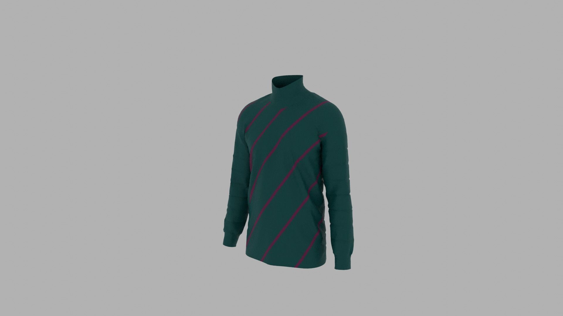 Sweater mannequin wearing turtle neck Low-poly 3D model_2