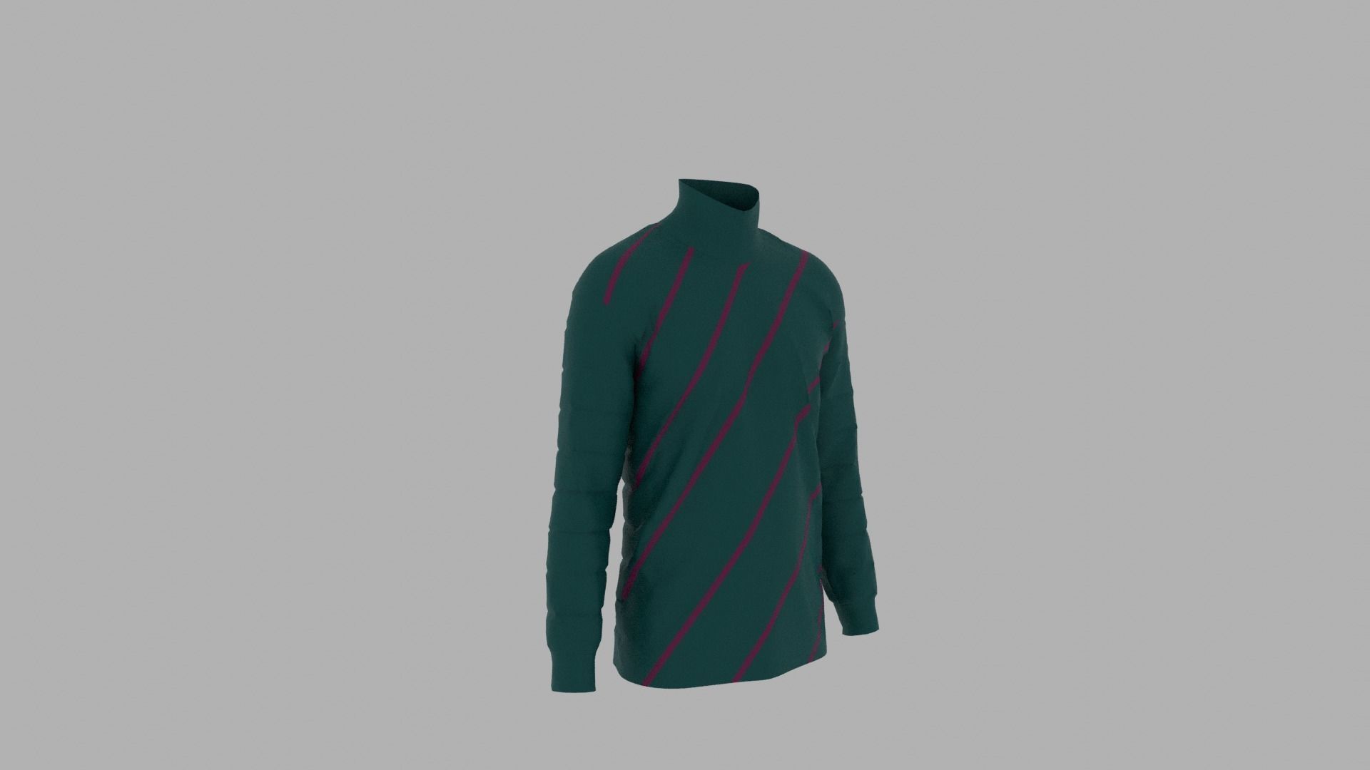 Sweater mannequin wearing turtle neck Low-poly 3D model_3