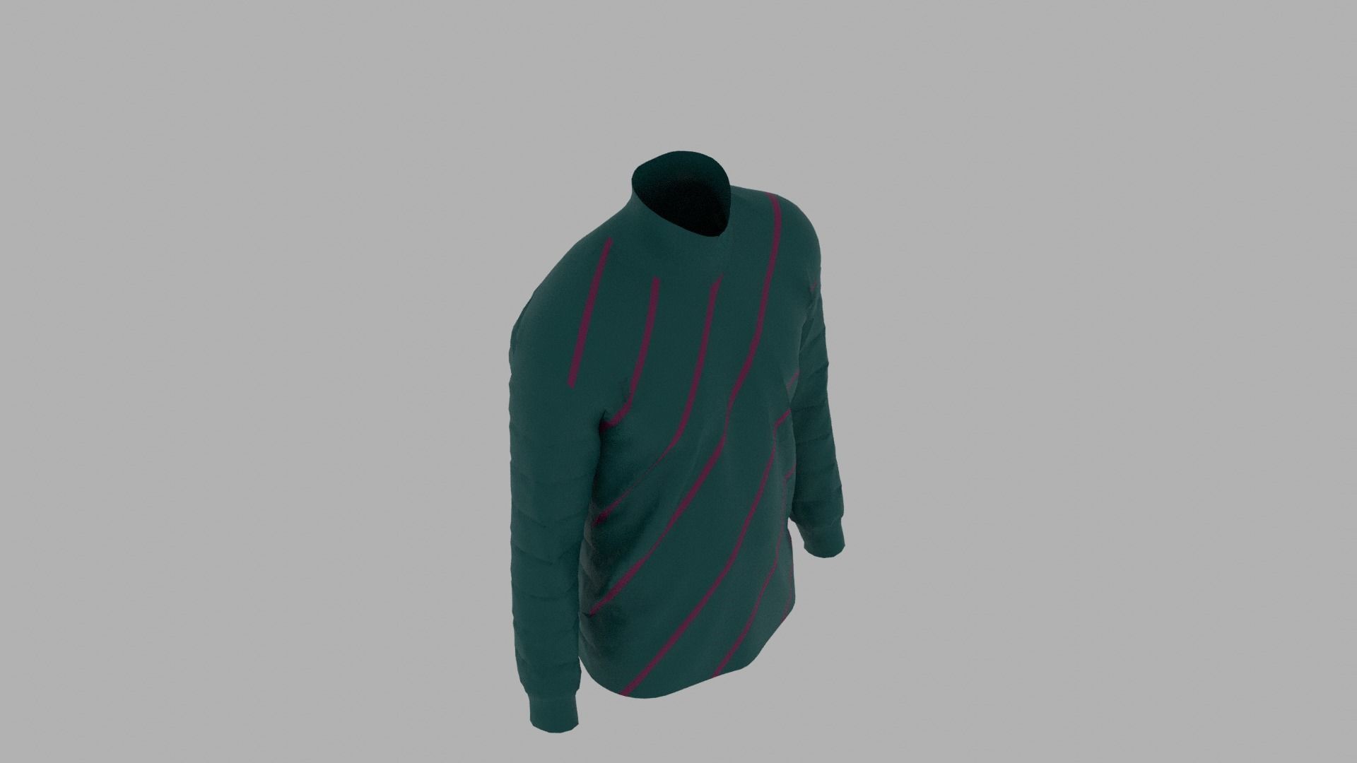 Sweater mannequin wearing turtle neck Low-poly 3D model_7