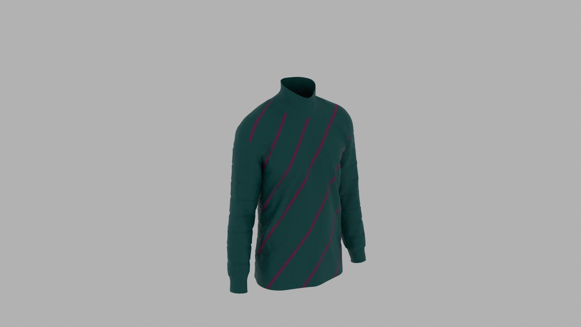 Sweater mannequin wearing turtle neck Low-poly 3D model_4