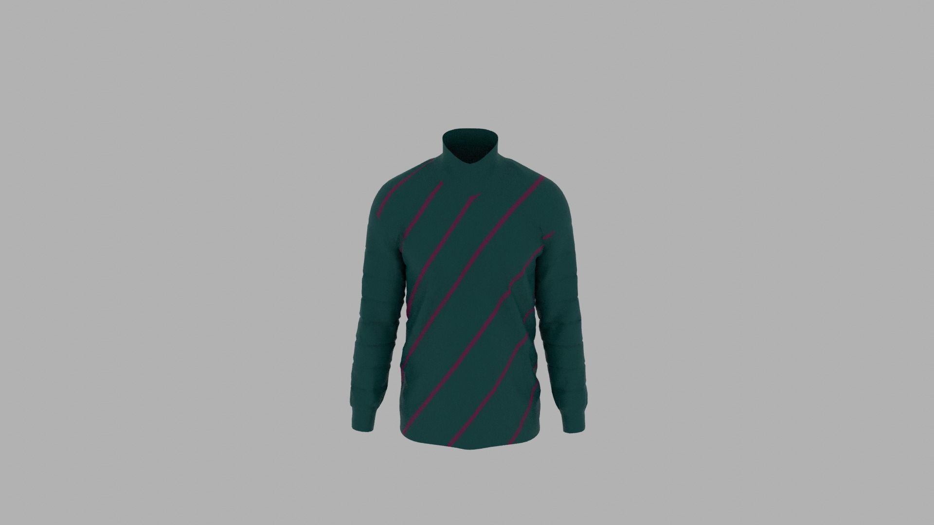 Sweater mannequin wearing turtle neck Low-poly 3D model_5