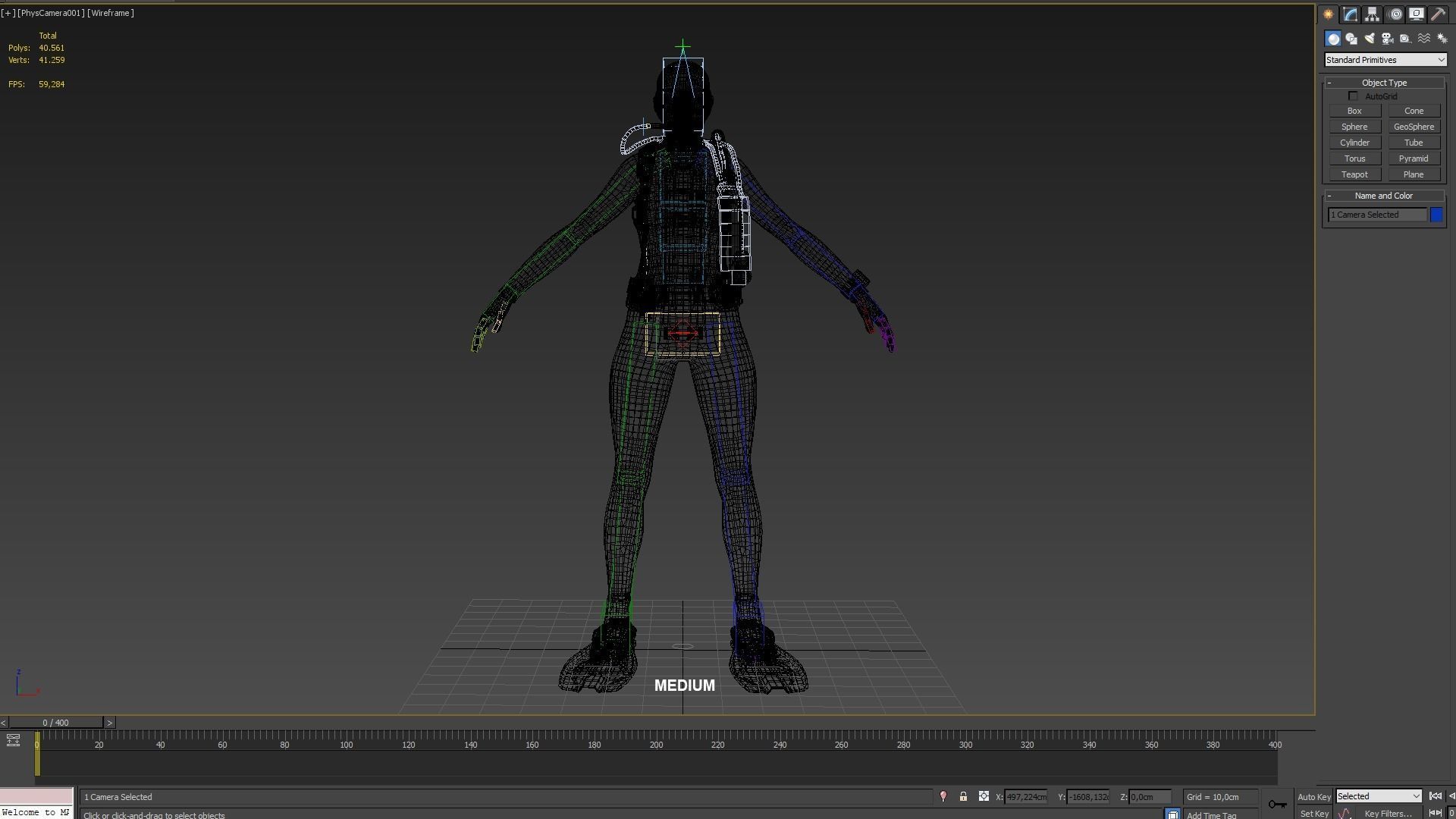 Scuba Diver Female - Diving Suit Low-poly 3D model_16