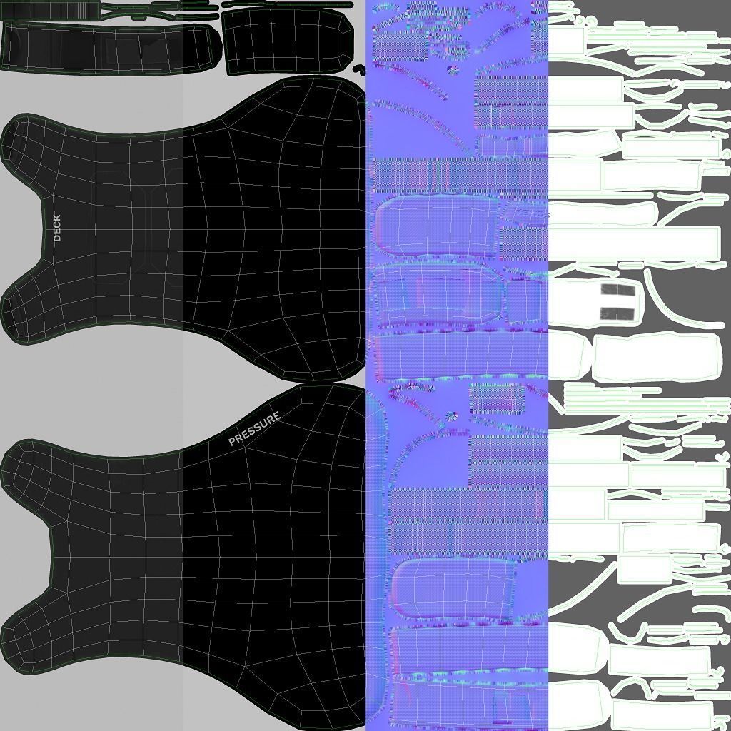 Scuba Diver Female - Diving Suit Low-poly 3D model_28