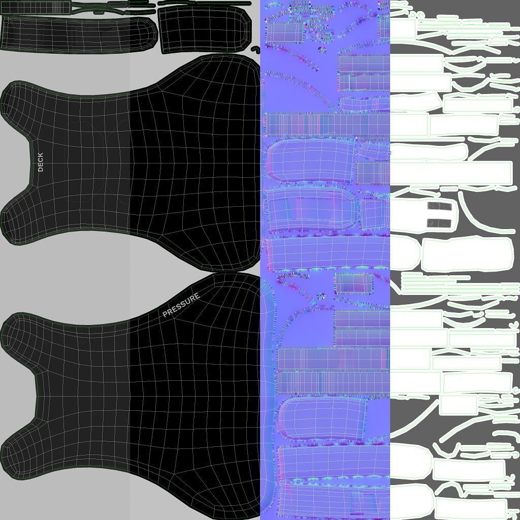 Scuba Diver Female - Diving Suit Low-poly 3D model_27