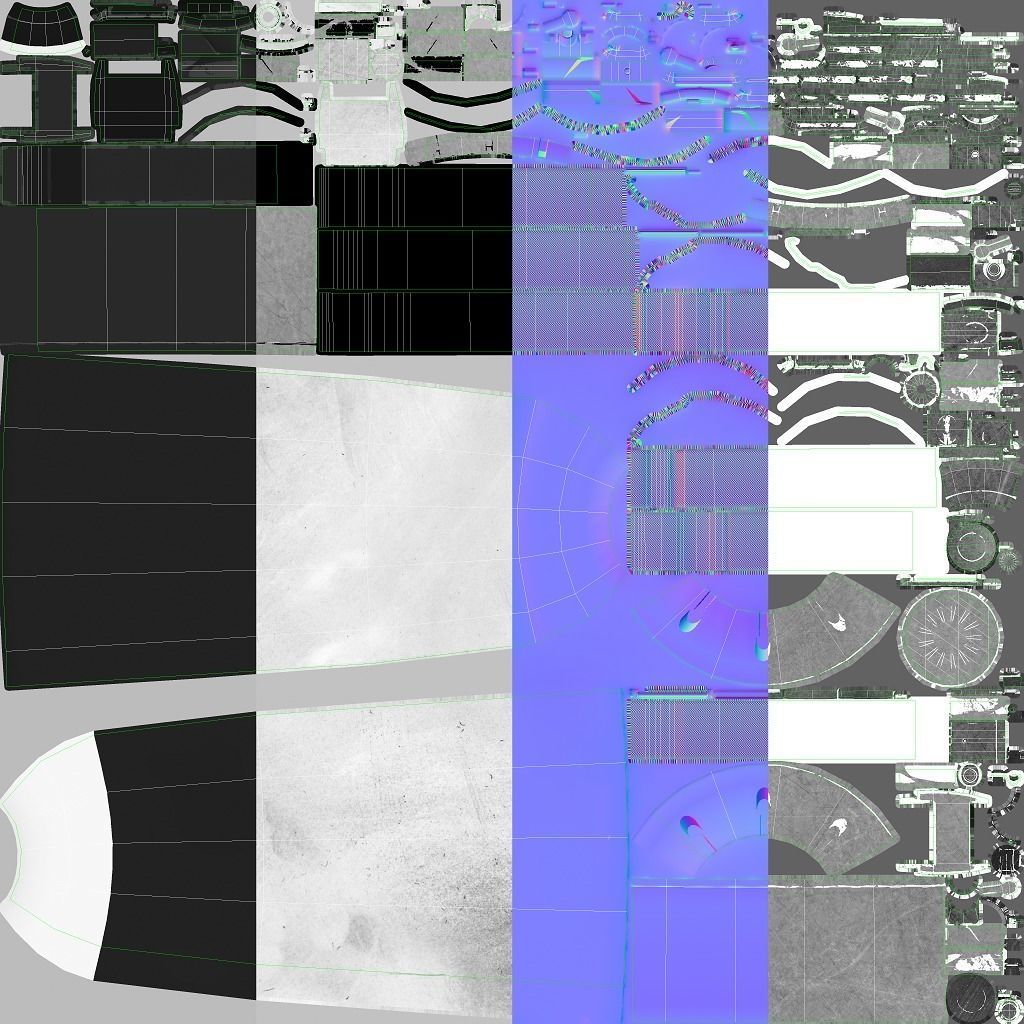 Scuba Diver Female - Diving Suit Low-poly 3D model_30