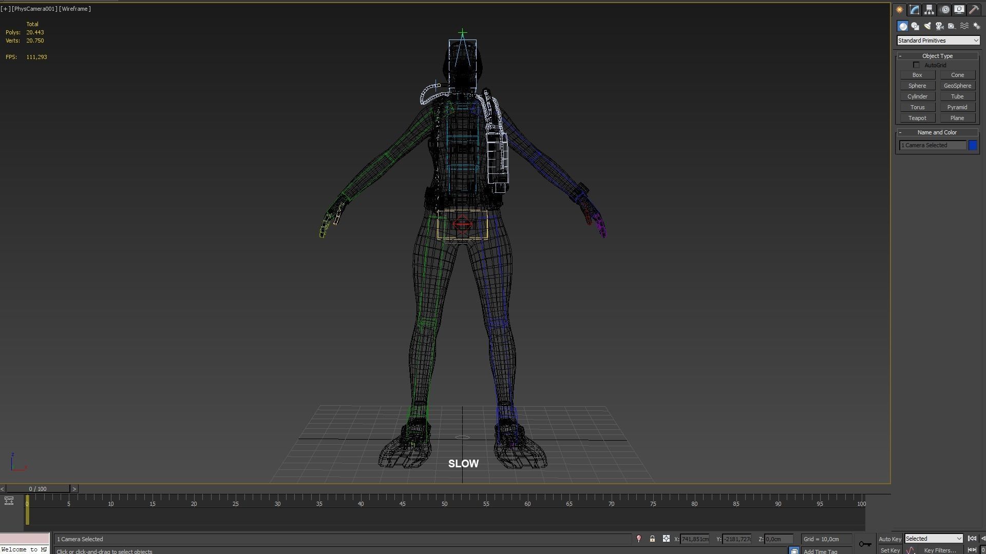 Scuba Diver Female - Diving Suit Low-poly 3D model_18