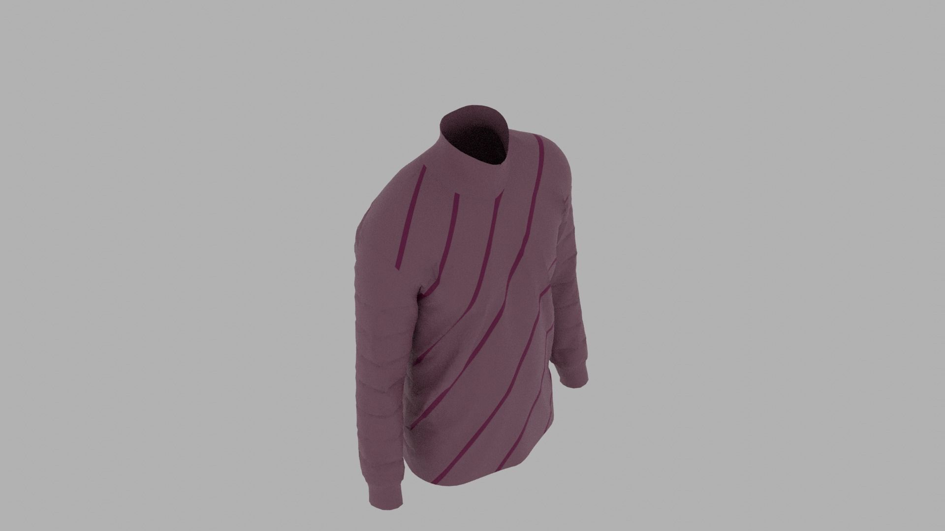 Sweater mannequin wearing Low-poly 3D model_7