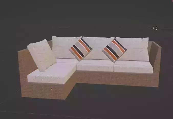 SOFA LOW POLY wicker