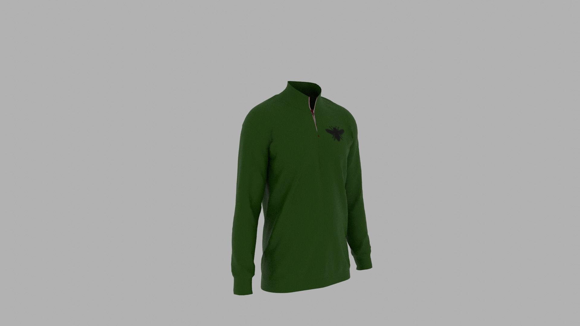 Sweater mannequin wearing long sleeved shirt Low-poly 3D model_3