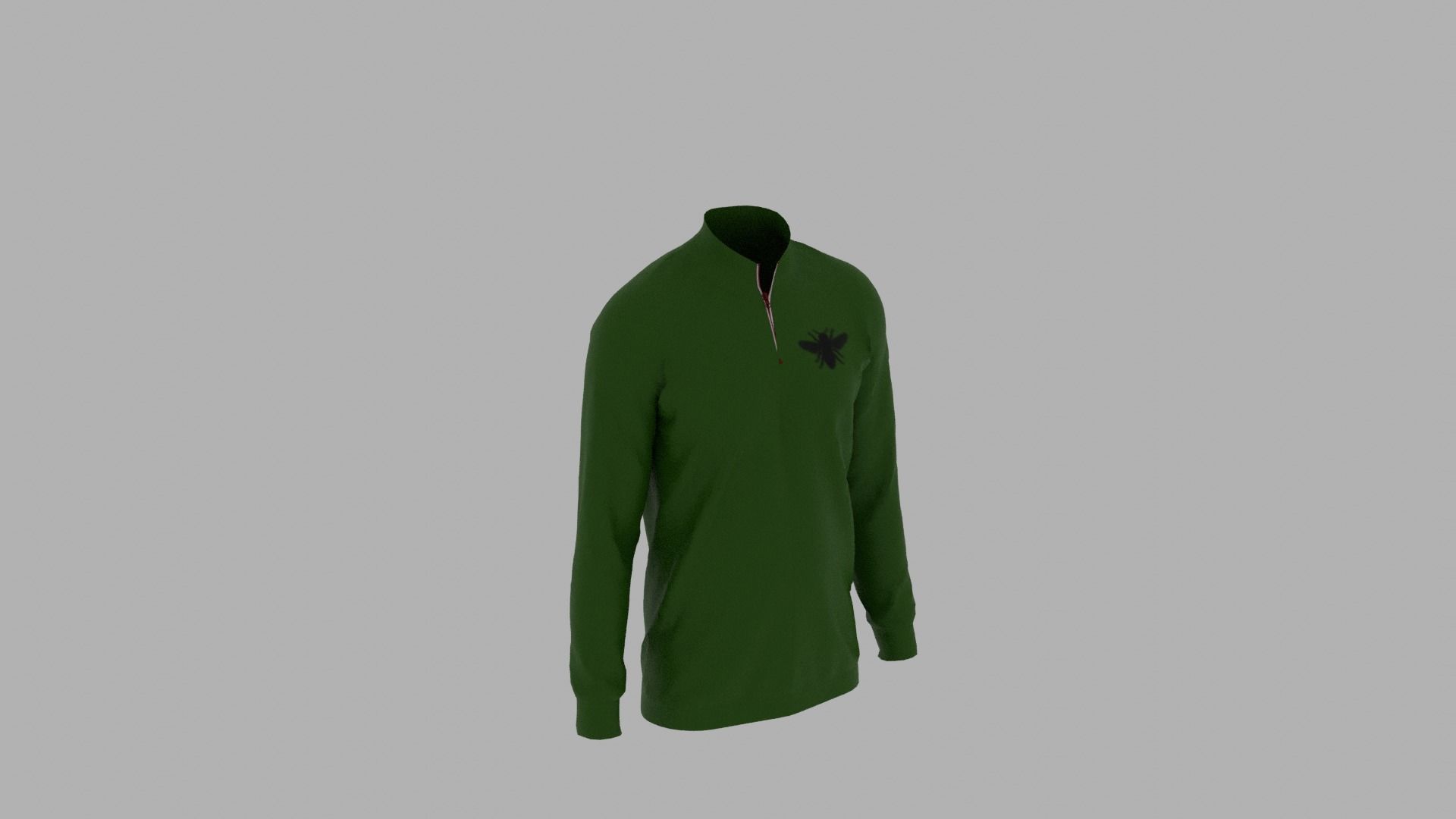 Sweater mannequin wearing long sleeved shirt Low-poly 3D model_4