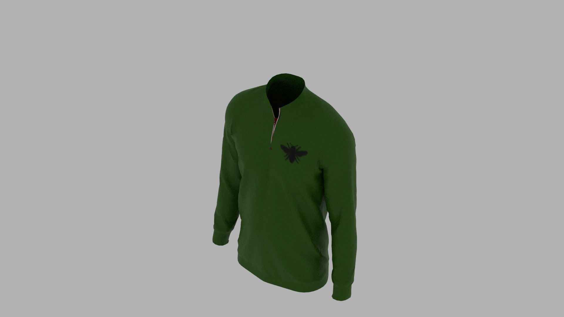 Sweater mannequin wearing long sleeved shirt Low-poly 3D model_6