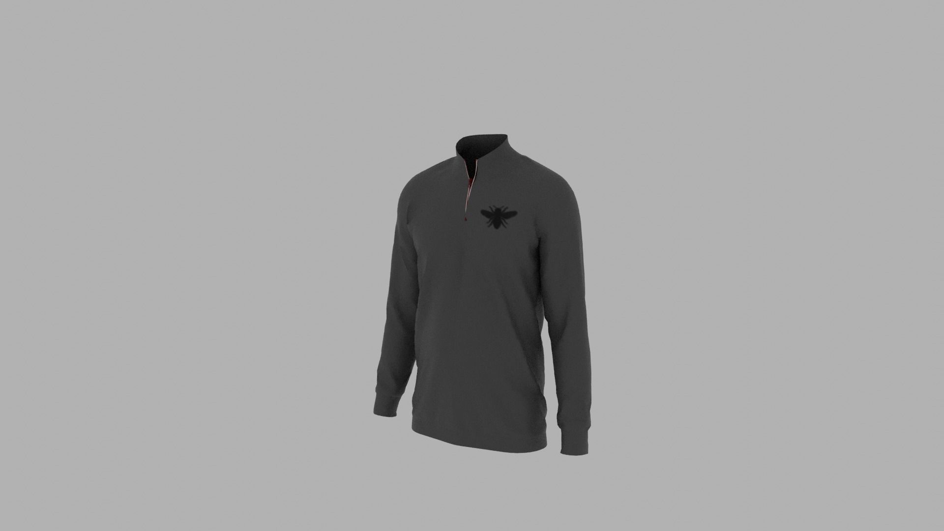 Sweater half zip mannequin Low-poly 3D model_2