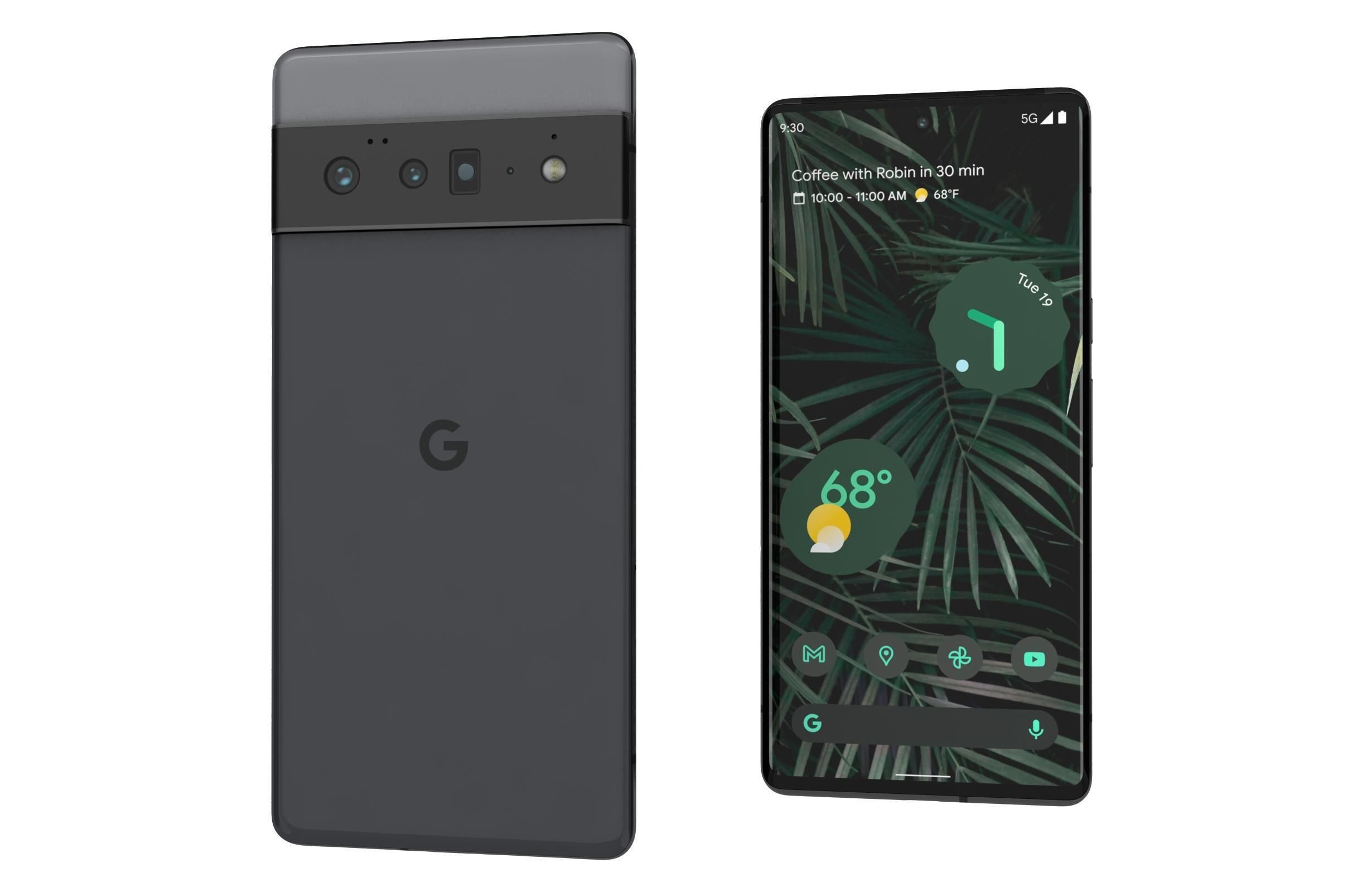 Google Pixel 6 Pro Stormy Black 3D model_7