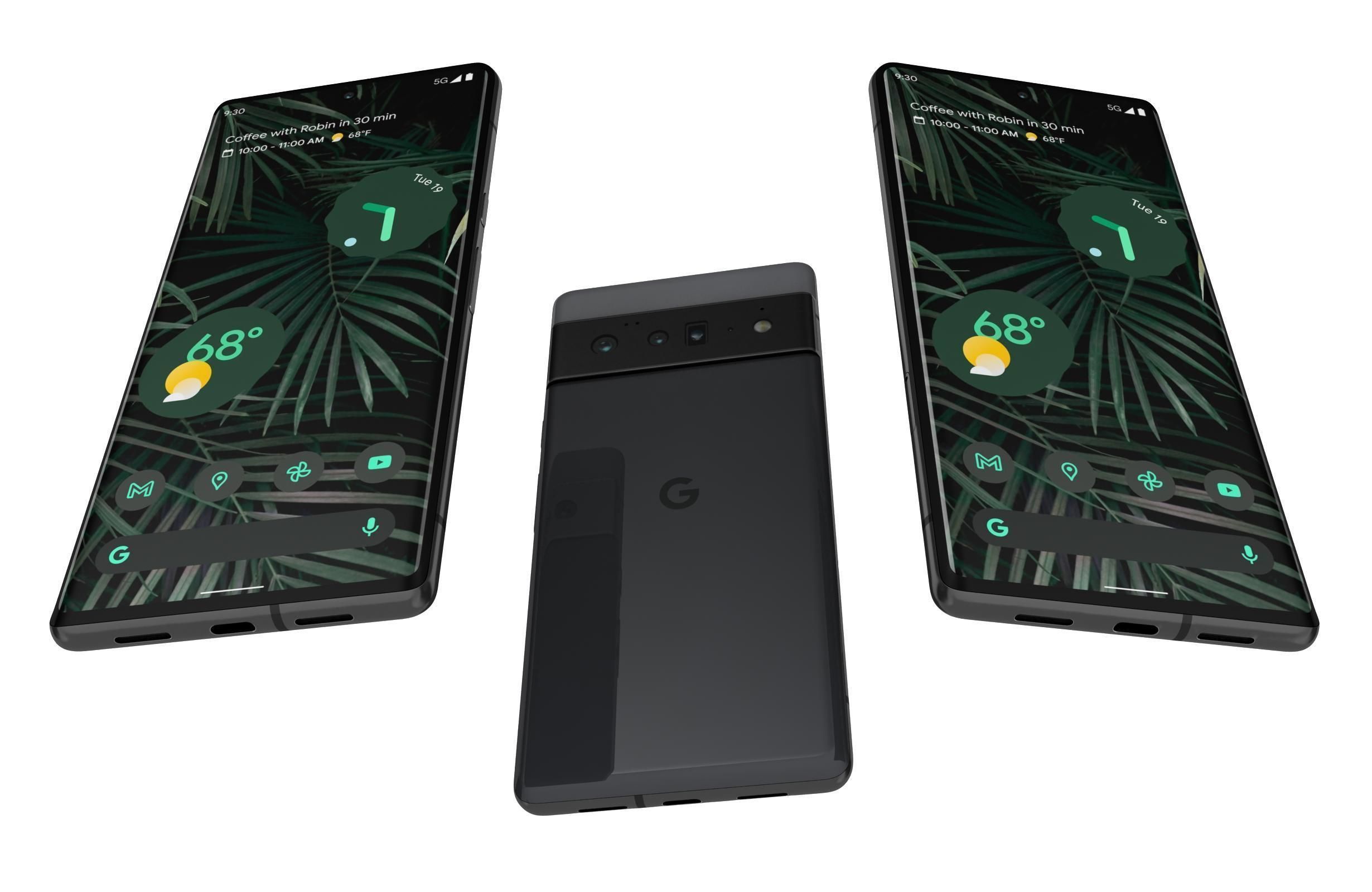 Google Pixel 6 Pro Stormy Black 3D model_2