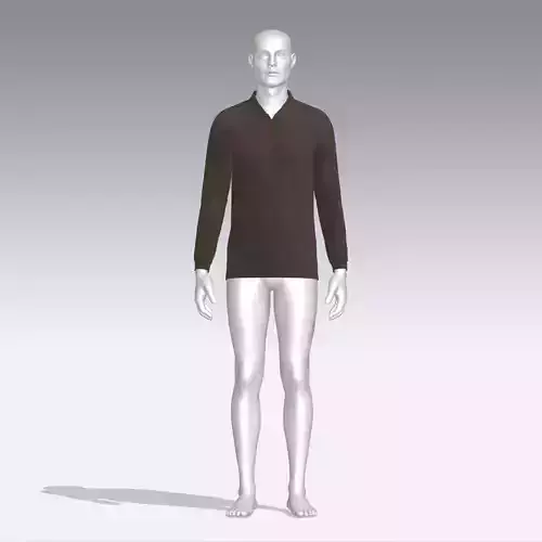 Sweater mannequin wearing long sleeved shirt