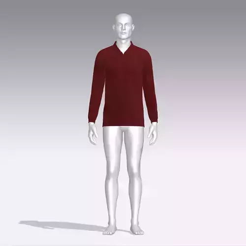 Sweater male mannequin wearing maroon