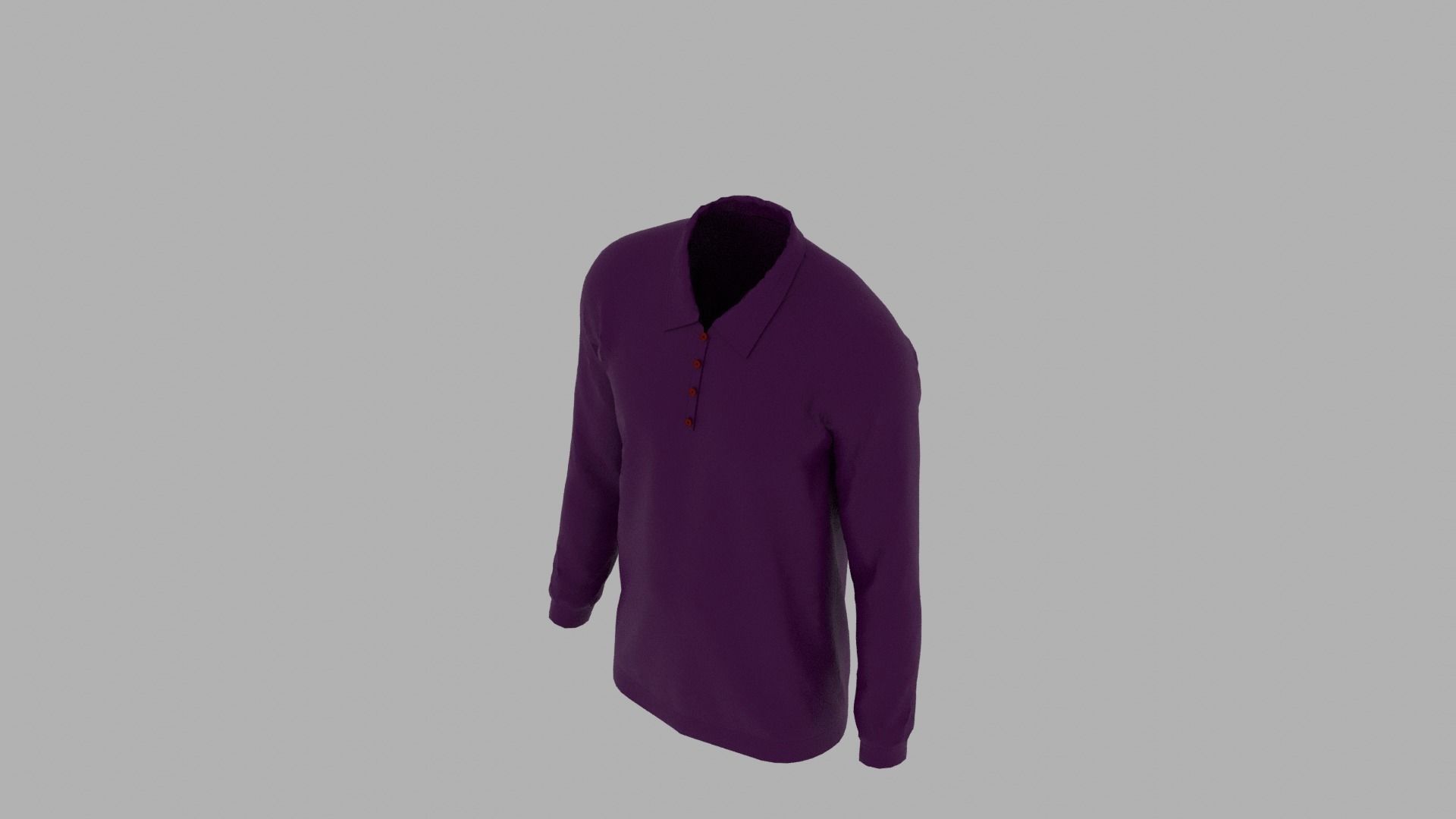Sweater mannequin wearing long sleeved shirt Low-poly 3D model_6
