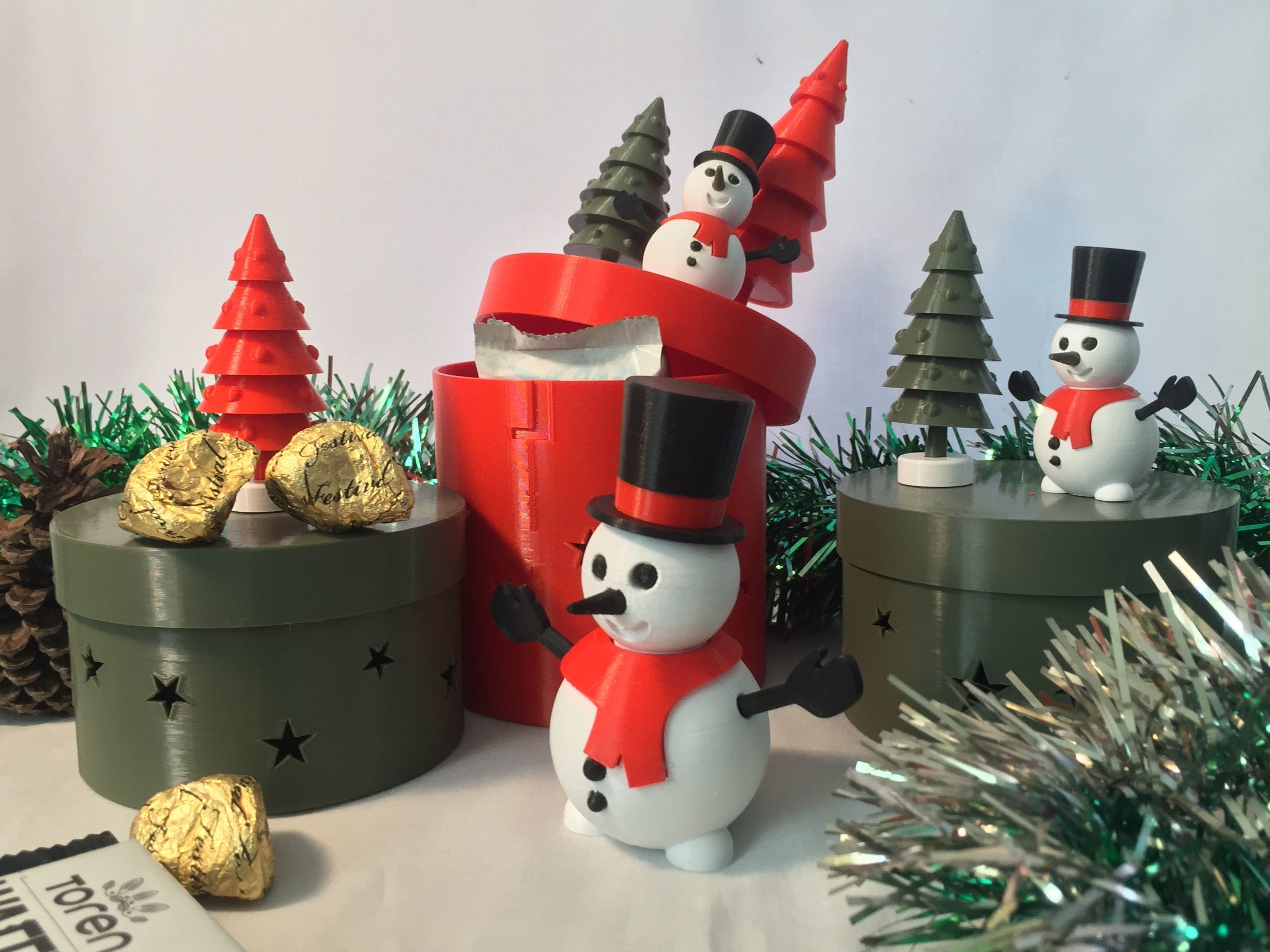 CHRISTMAS CANDY STORAGE BOX 3D print model_1