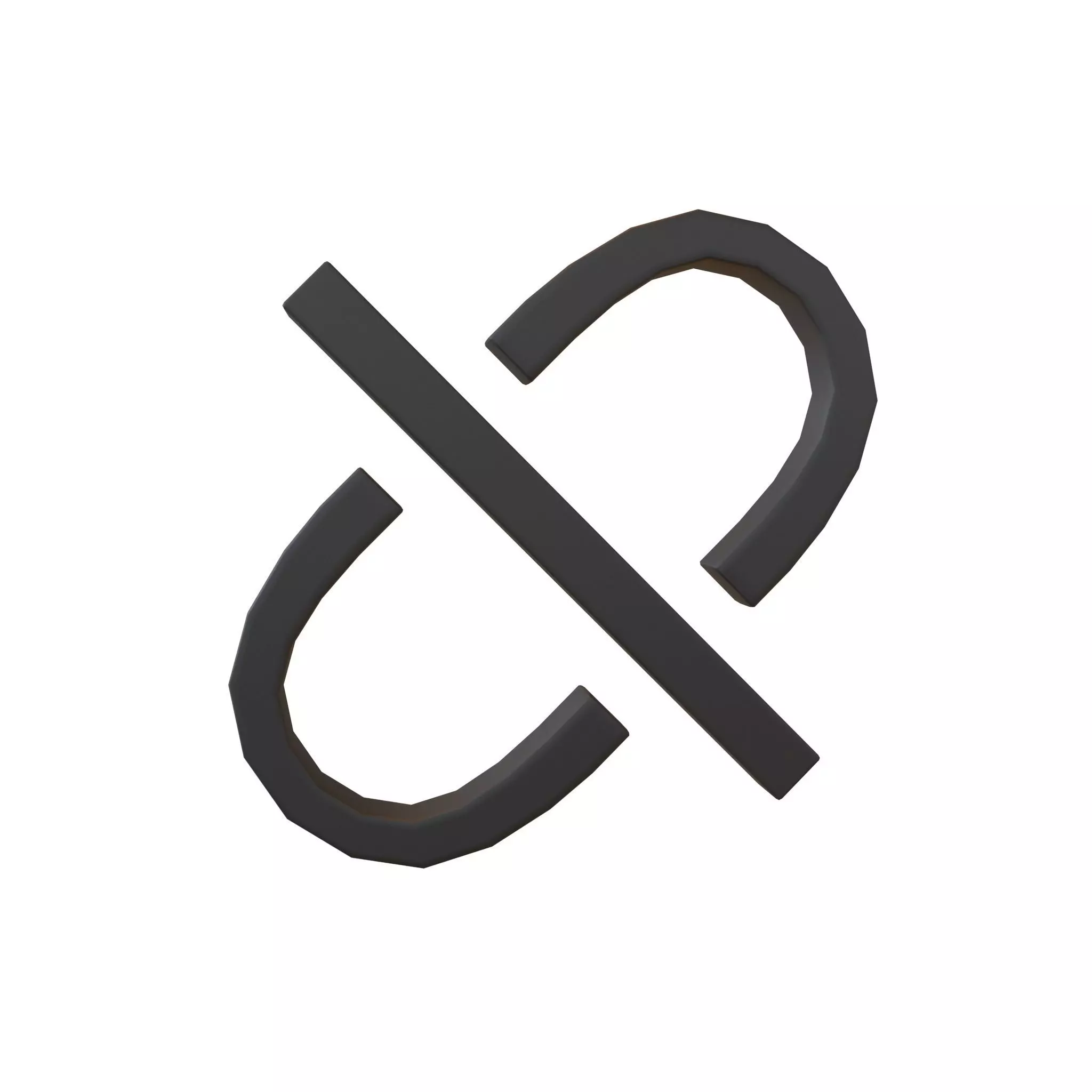 Disconnect Symbol v1 001 Low-poly 3D model_0