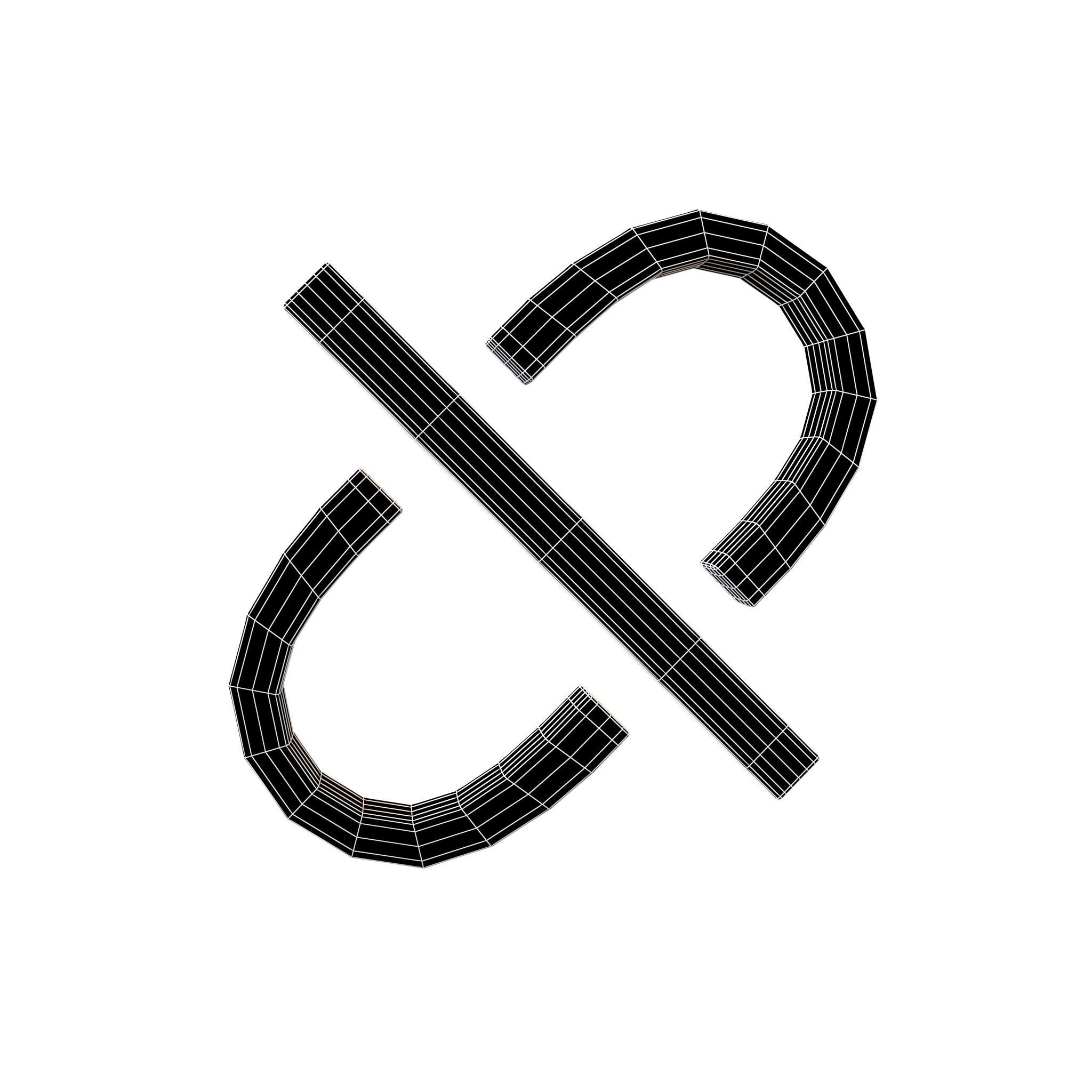 Disconnect Symbol v1 001 Low-poly 3D model_7