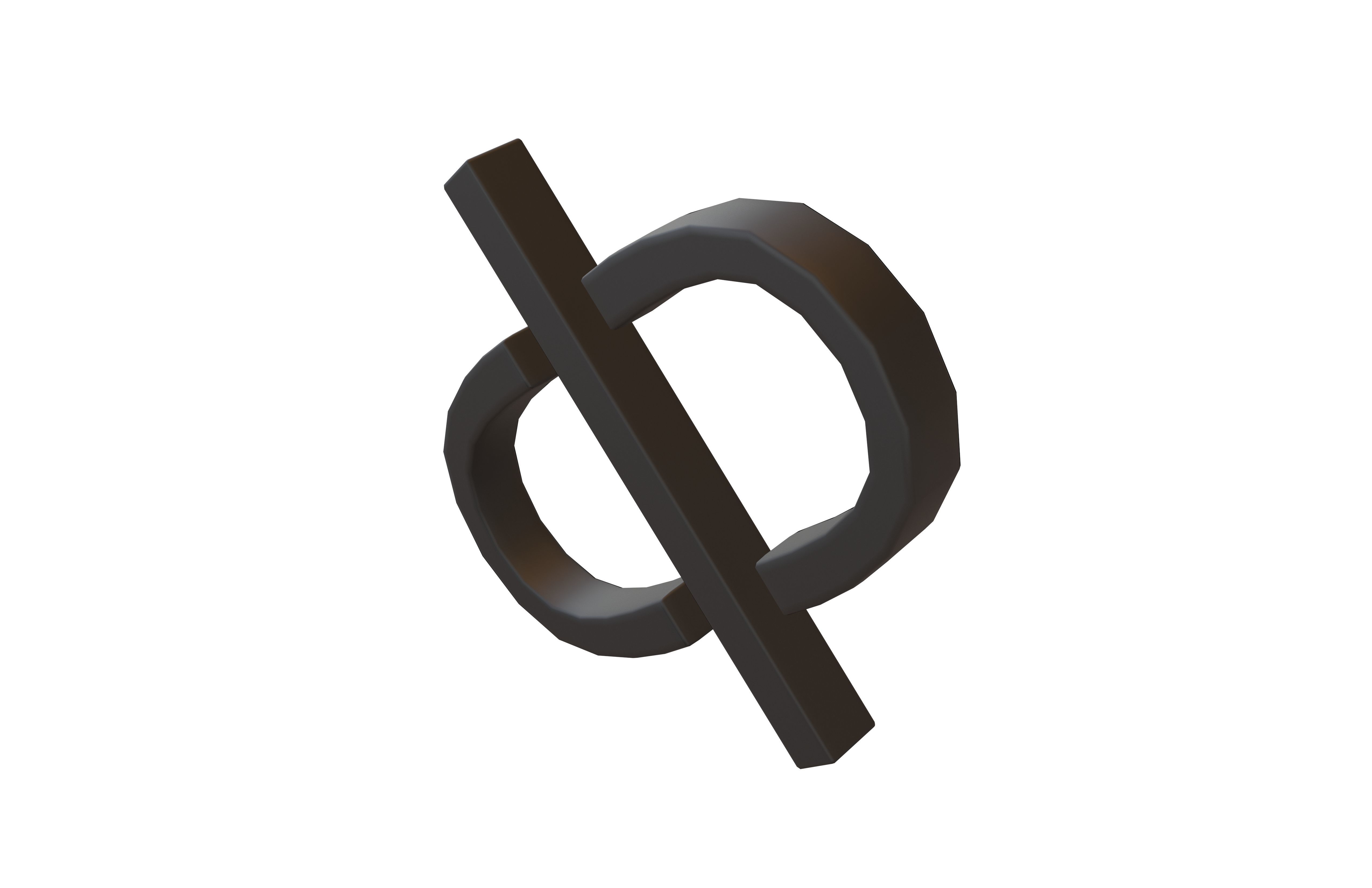 Disconnect Symbol v1 001 Low-poly 3D model_2