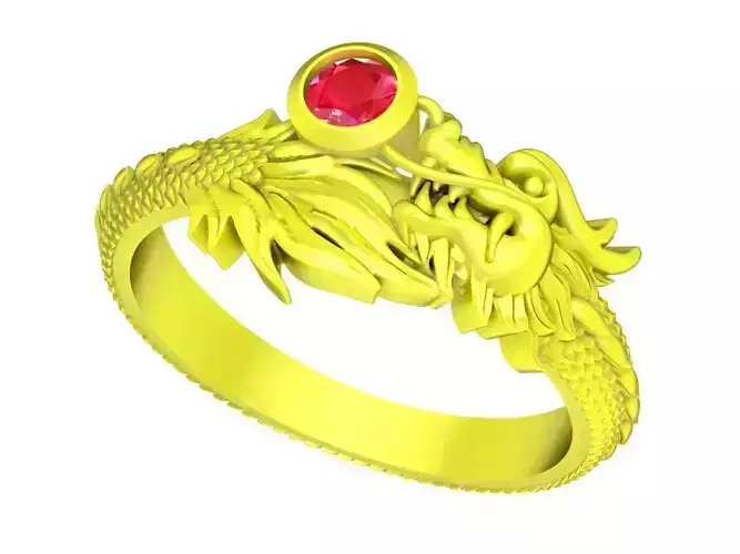 kute diamond chinese dragon ring 4316