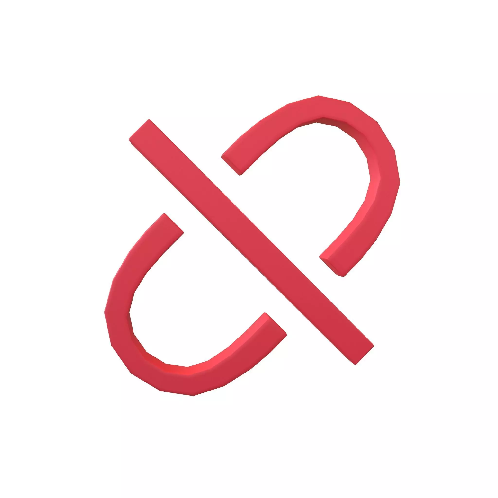 Disconnect Symbol v1 002 Low-poly 3D model_0