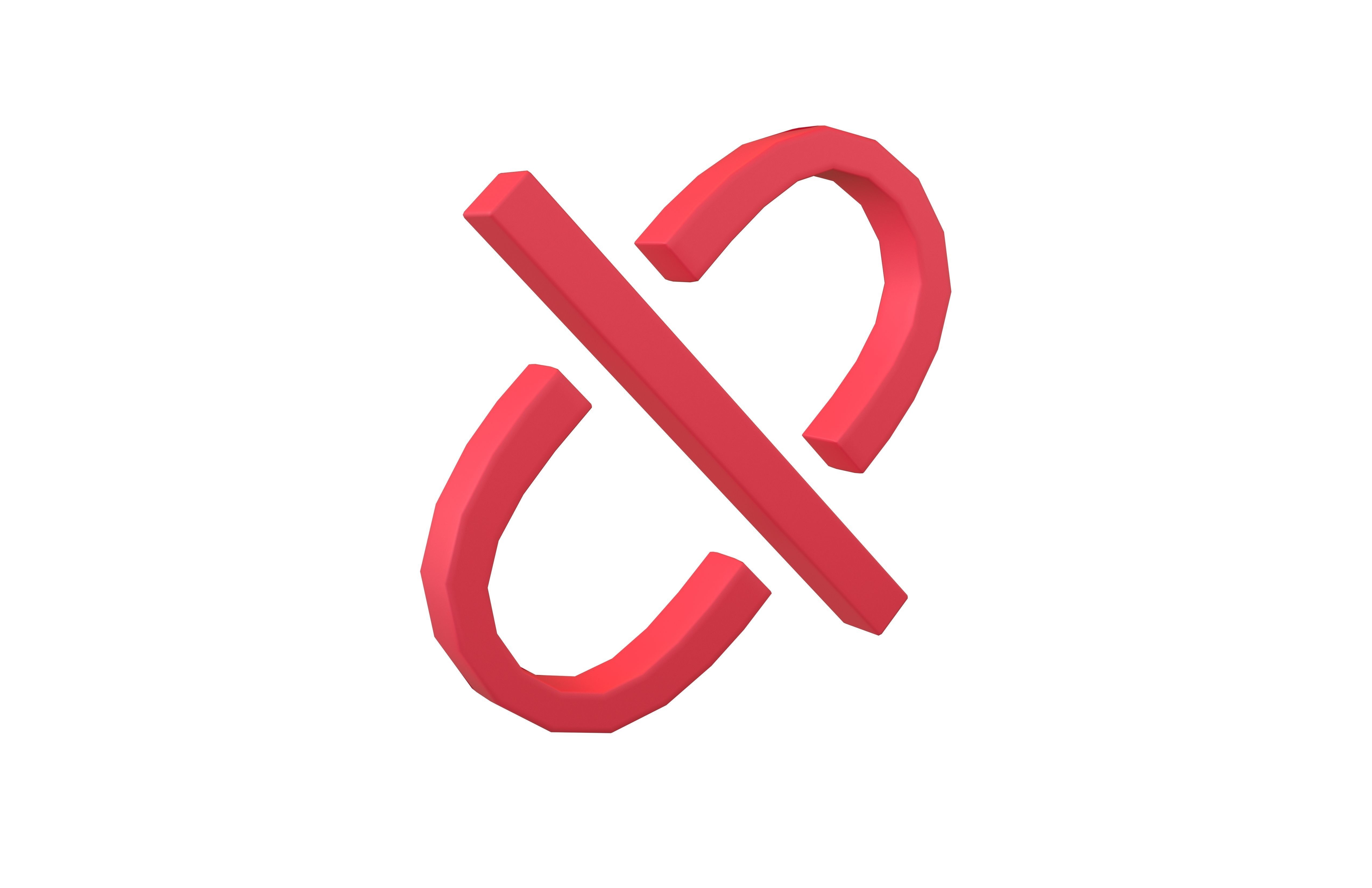 Disconnect Symbol v1 002 Low-poly 3D model_1